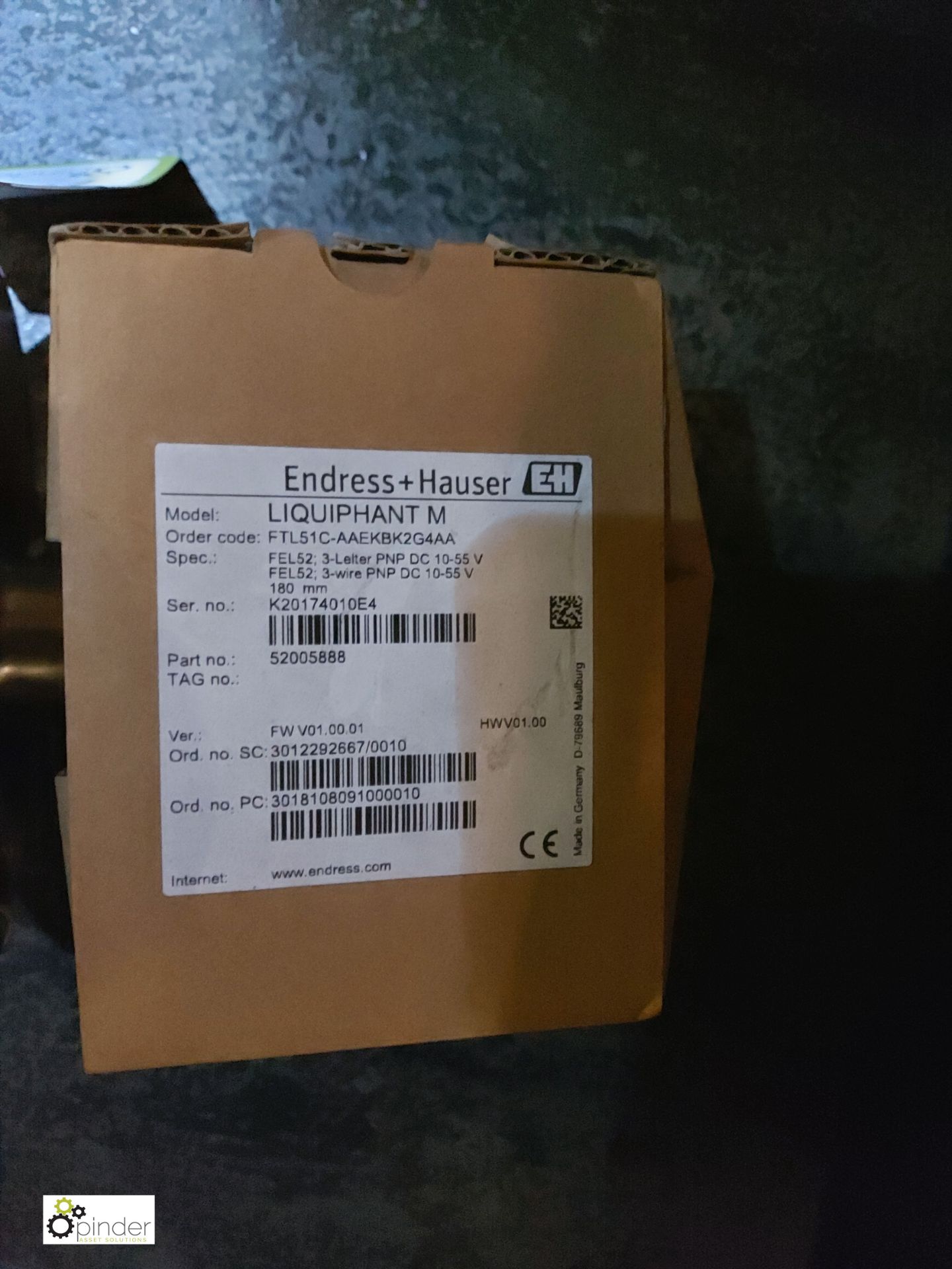 Endress & Hauser FLT51C-AAEKBK2G4AA Liquid Level Switch, 200mm long, with encapsulated tuning - Image 2 of 2
