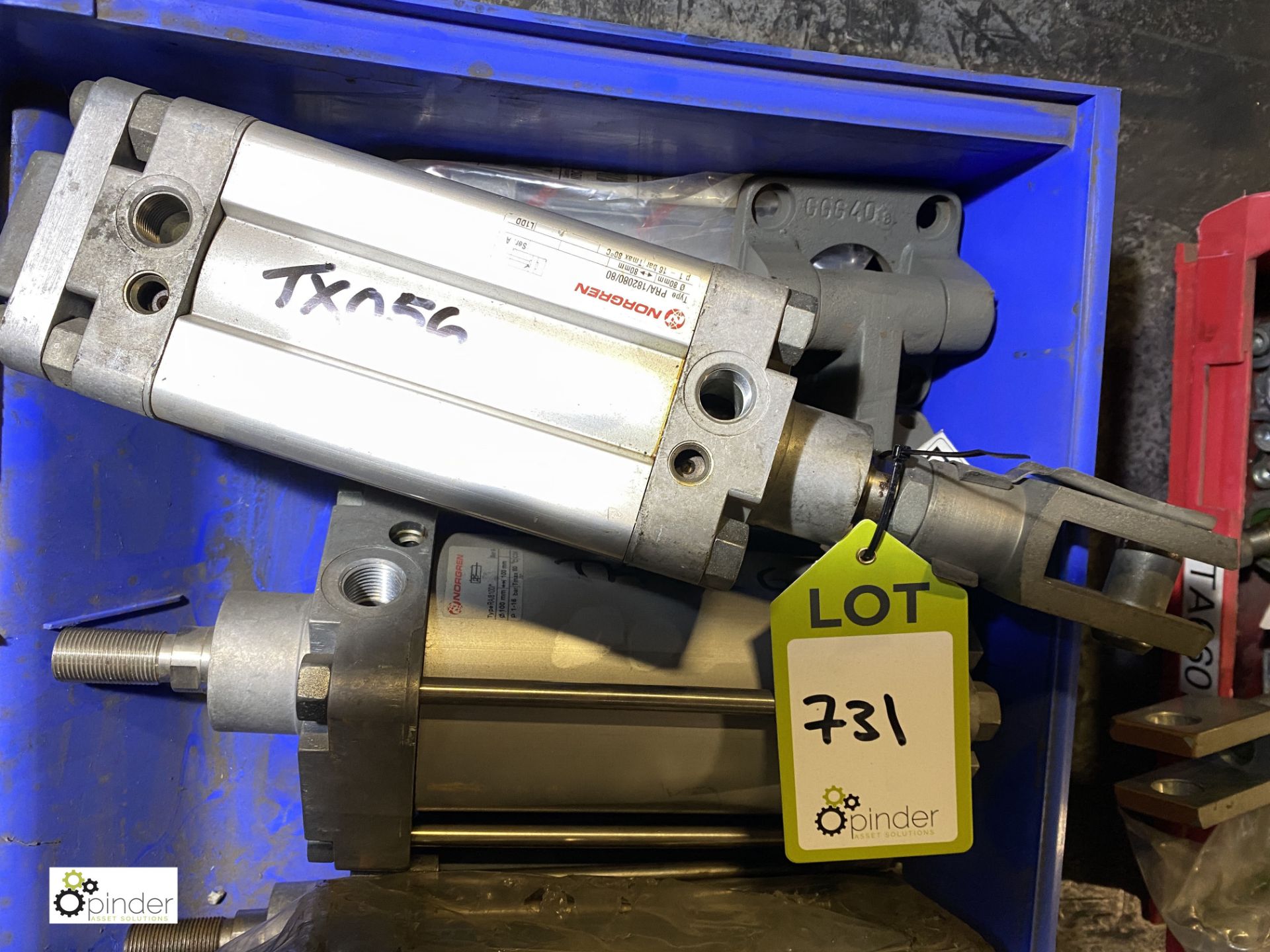 Quantity various pneumatic Cylinders, to bin, as lotted (please note there is a lift out fee of £5 - Image 2 of 3