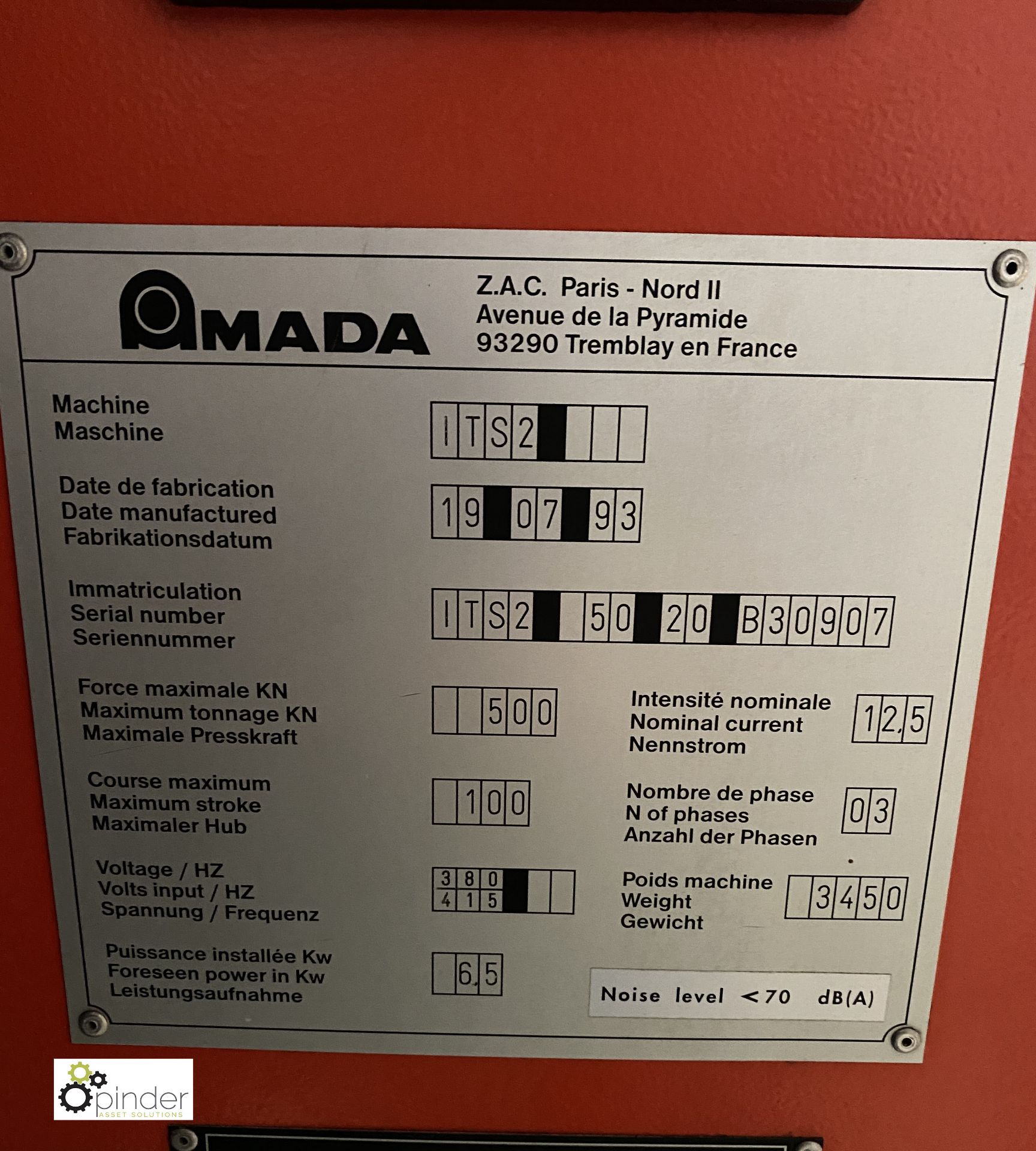 Amada Promecam ITS2 Pressbrake, serial number ITS2 - Image 8 of 18