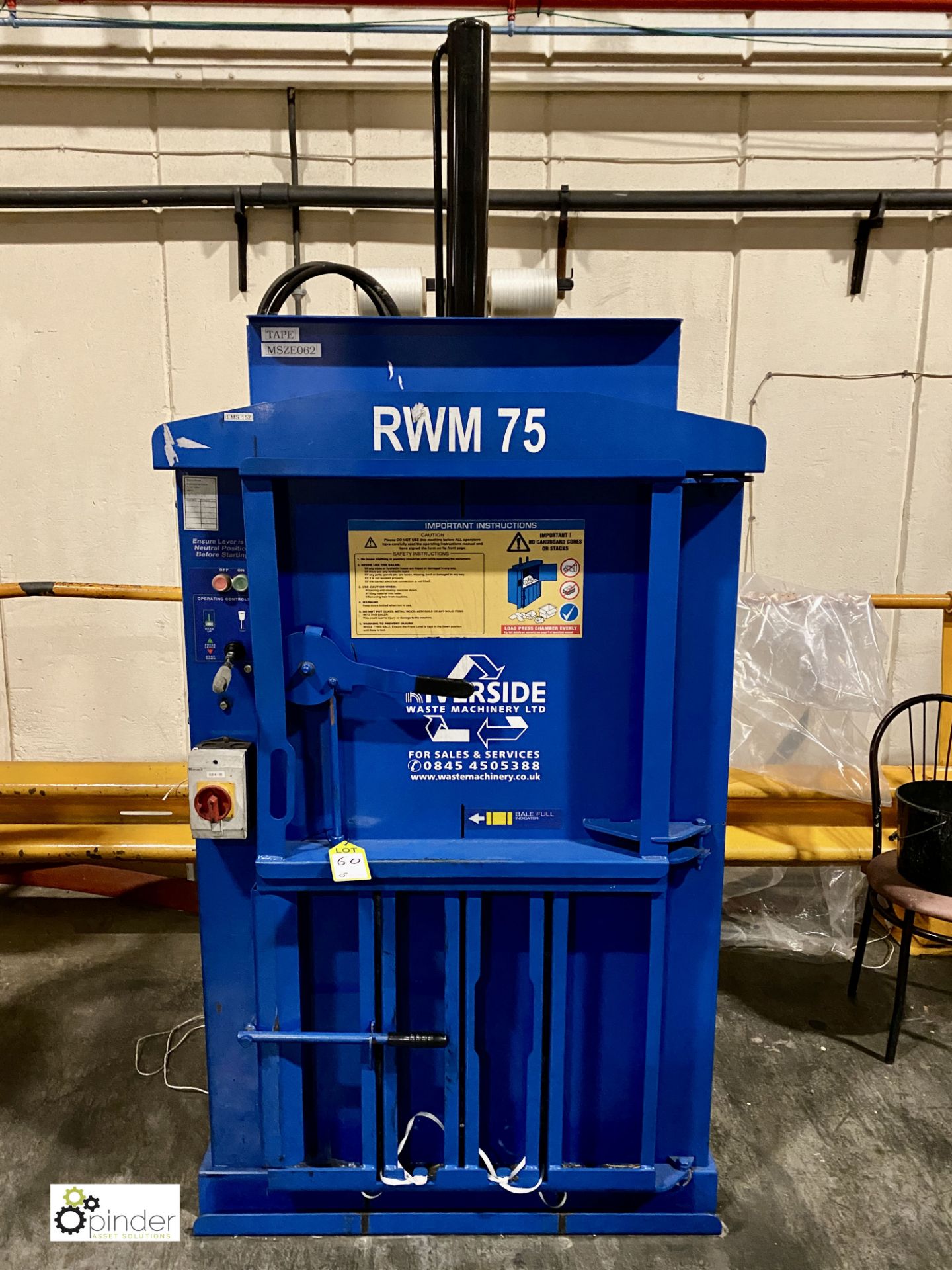 Riverside RWM75 vertical single cylinder Waste Bal