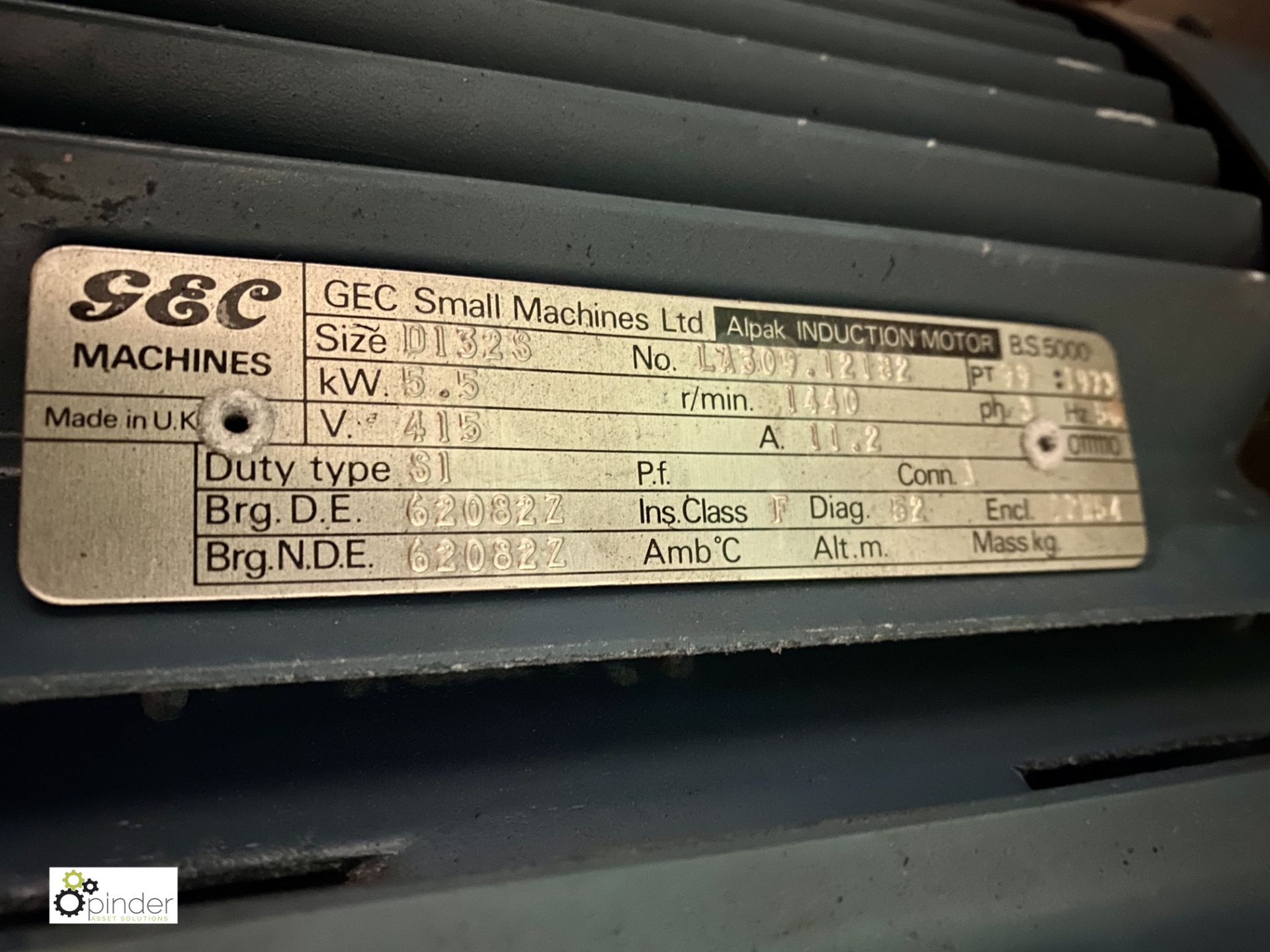 GEC DI325 flange mounting Electric Motor, 415volts - Image 2 of 2