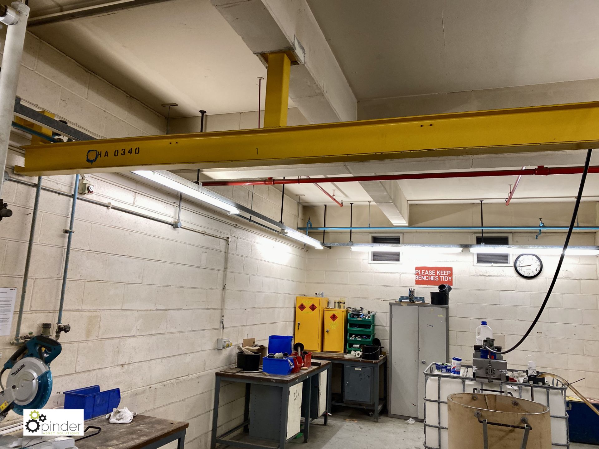 Suspended Lifting Beam, 250kg swl, 8000mm long, wi - Image 4 of 4