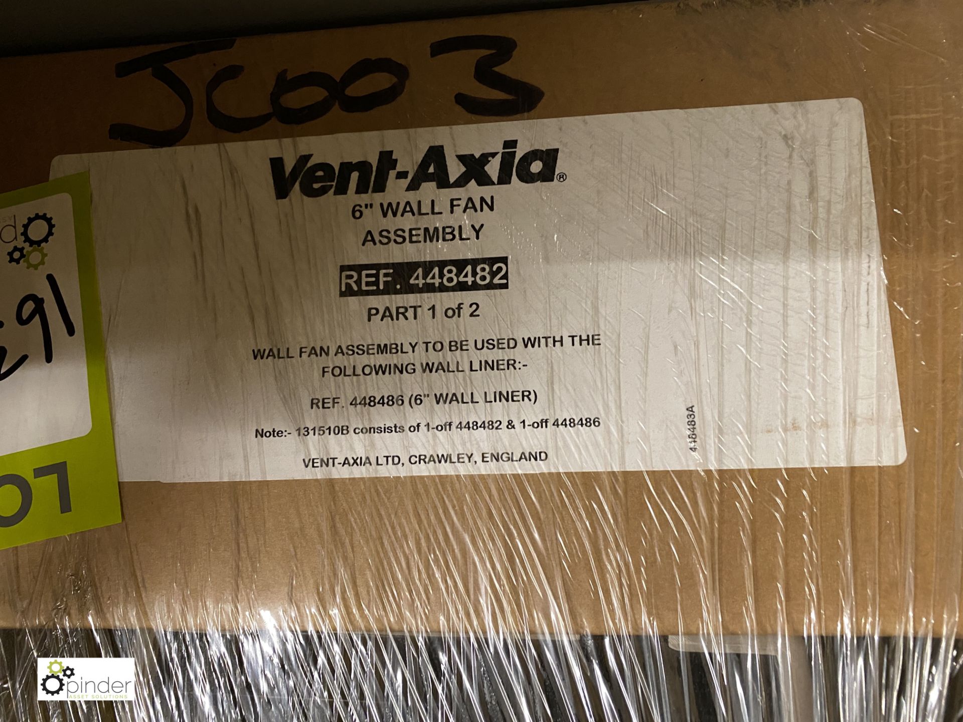 Vent-Axia 448482 6in Wall Fan and 448486 Wall Line - Image 2 of 2