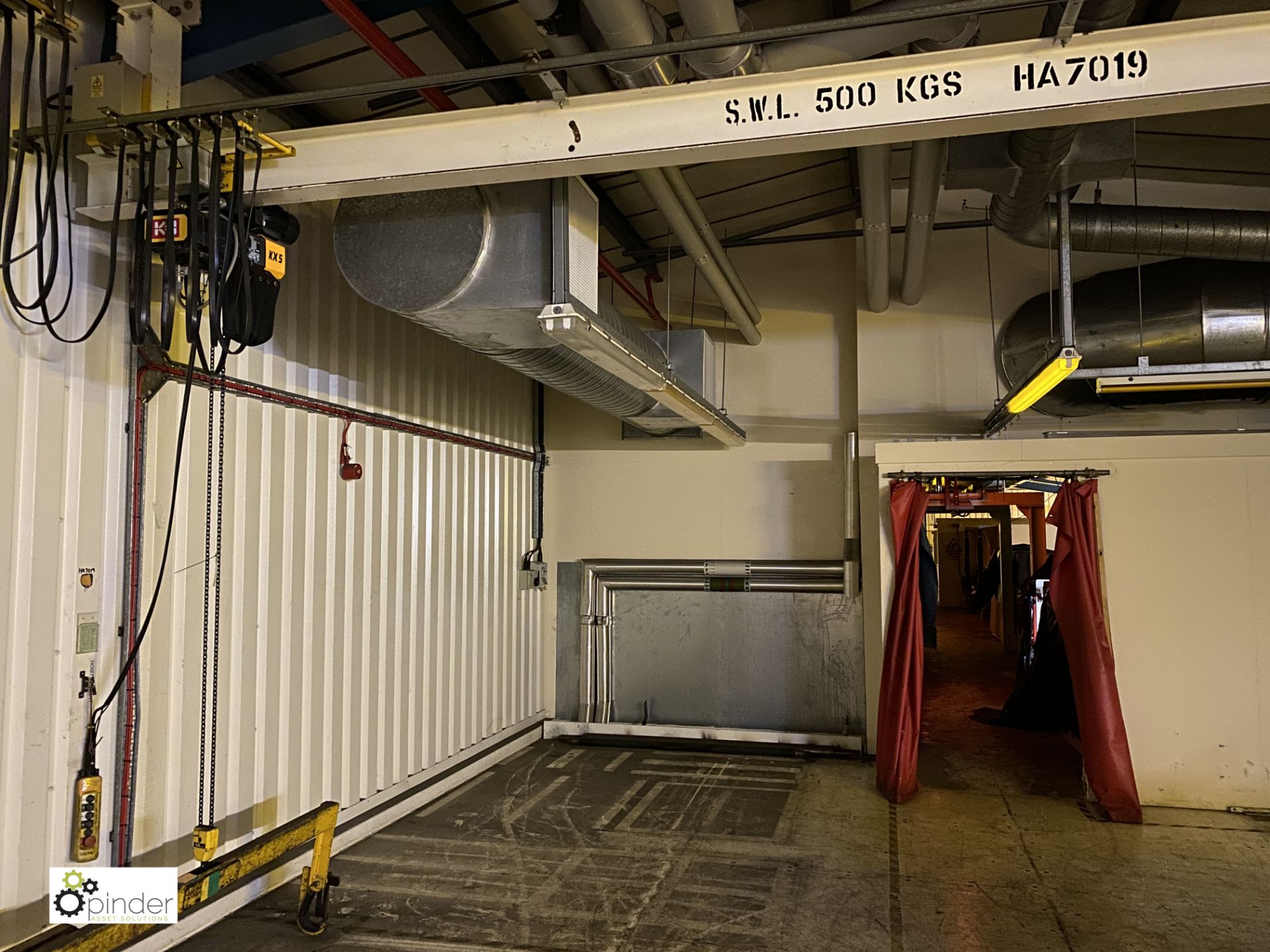 Suspended Lifting Runway, 8200mm long, 500kg swl, - Image 2 of 5
