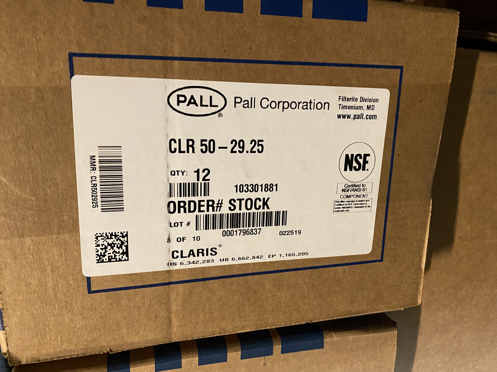 Approx 30 boxes Pall Corporation CLR50 Filters, 29.25in, to pallet (please note there is a lift - Image 3 of 3