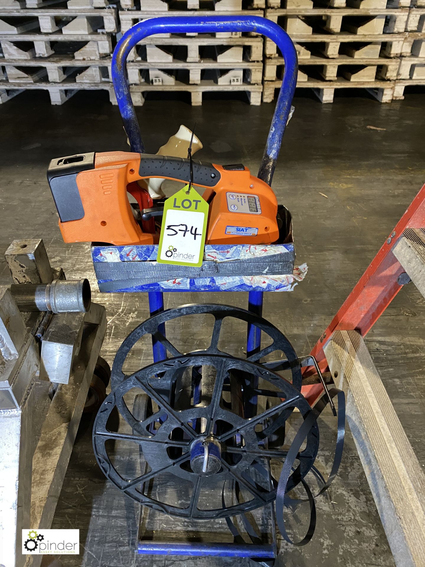 Siat battery Hand Strapping Unit and trolley (plea