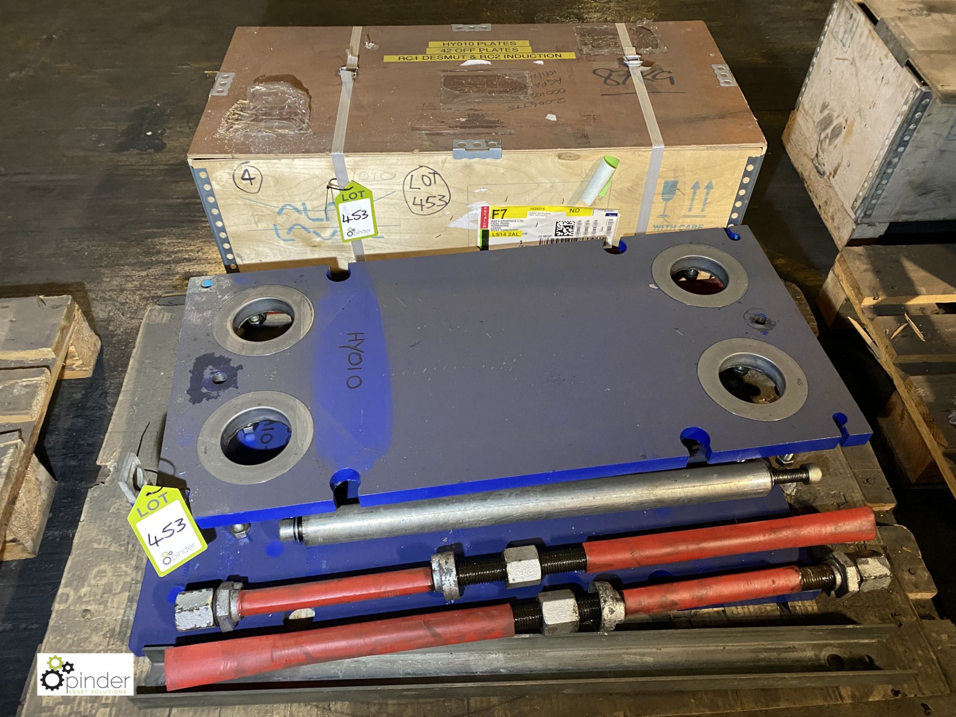 Alfa Laval Heat Exchanger frame, with boxed plates, Type M10-MFM, S/N 30101-19212, Year 1994,