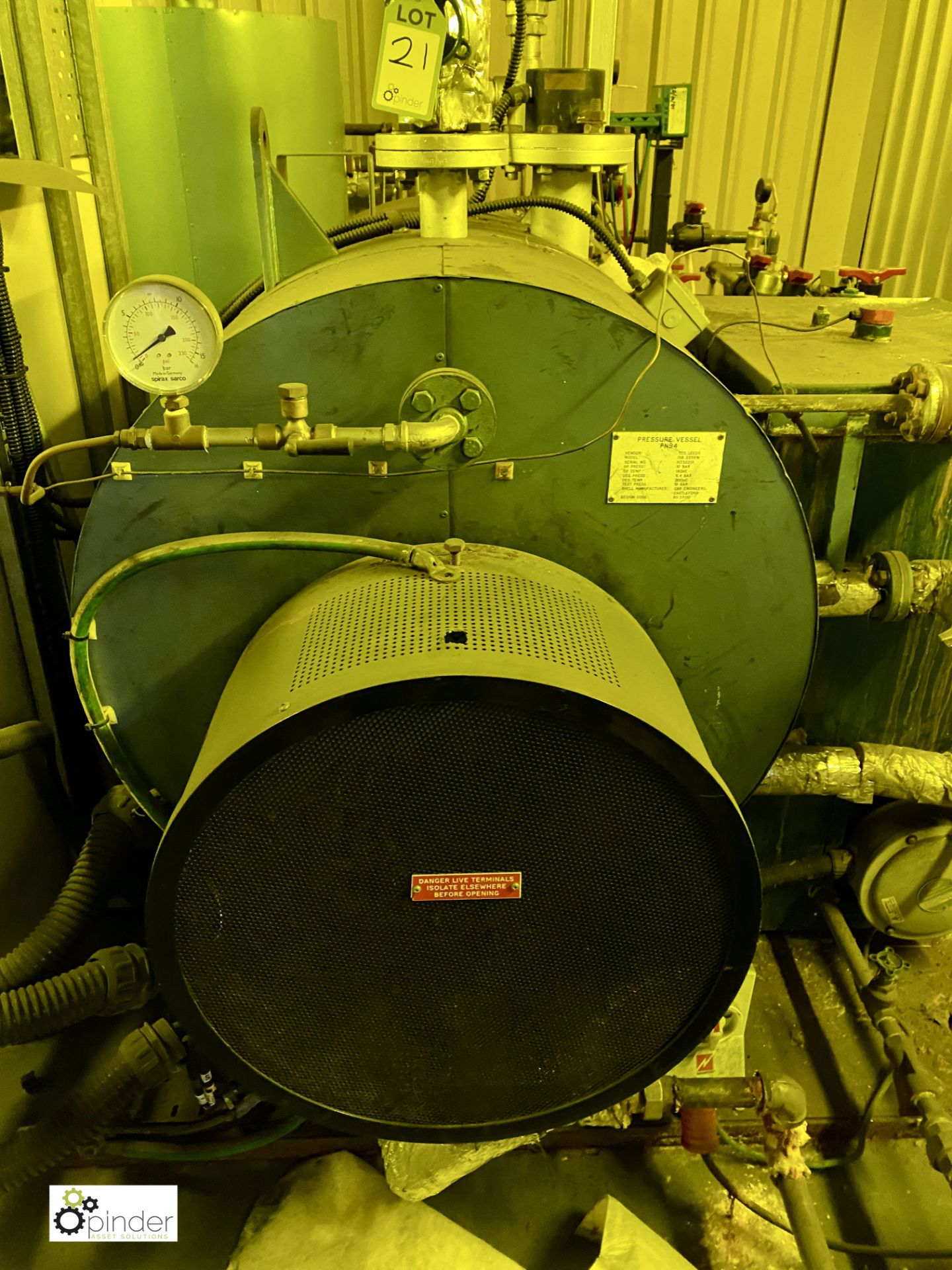 TCS ISB225KW oil fired Steam Generating Boiler, se - Image 2 of 14