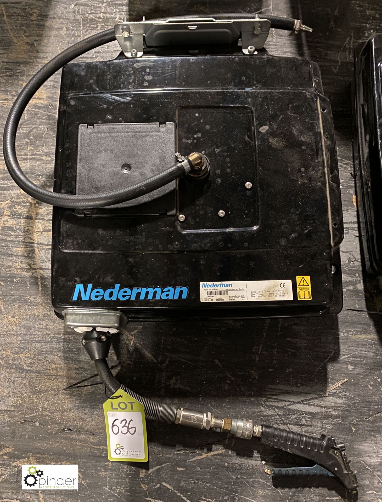 Nederman wall mounted retractable pneumatic Hose R
