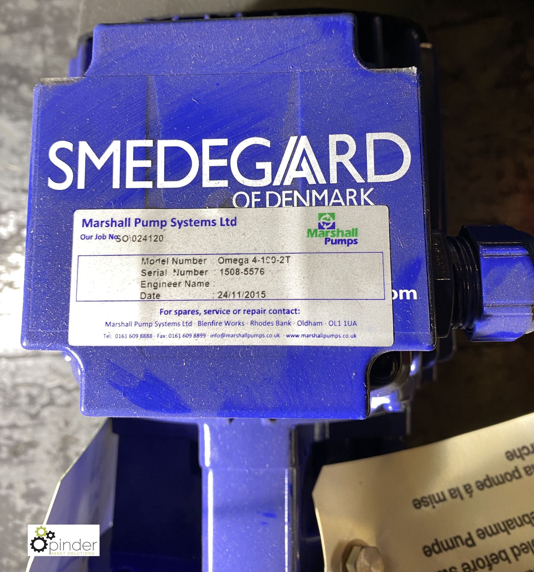 Smedegard Marshall Pumps OMEGA 4-100-2T Pump, with 0.75kw motor, 2860rpm (please note there is a - Image 3 of 3