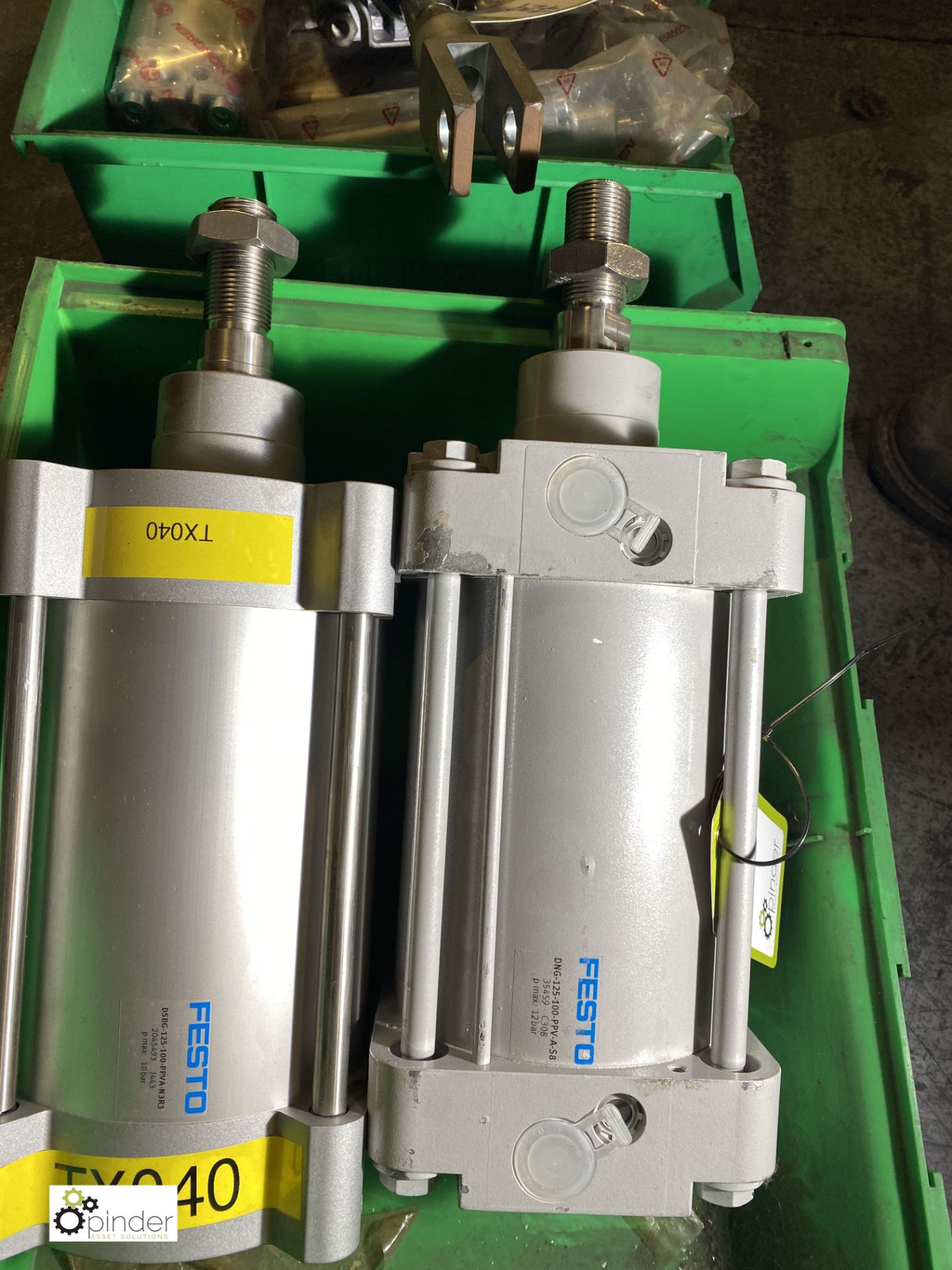 2 Festo DNG-125-100-PPV-A pneumatic Cylinders (please note there is a lift out fee of £5 plus VAT on - Image 4 of 4