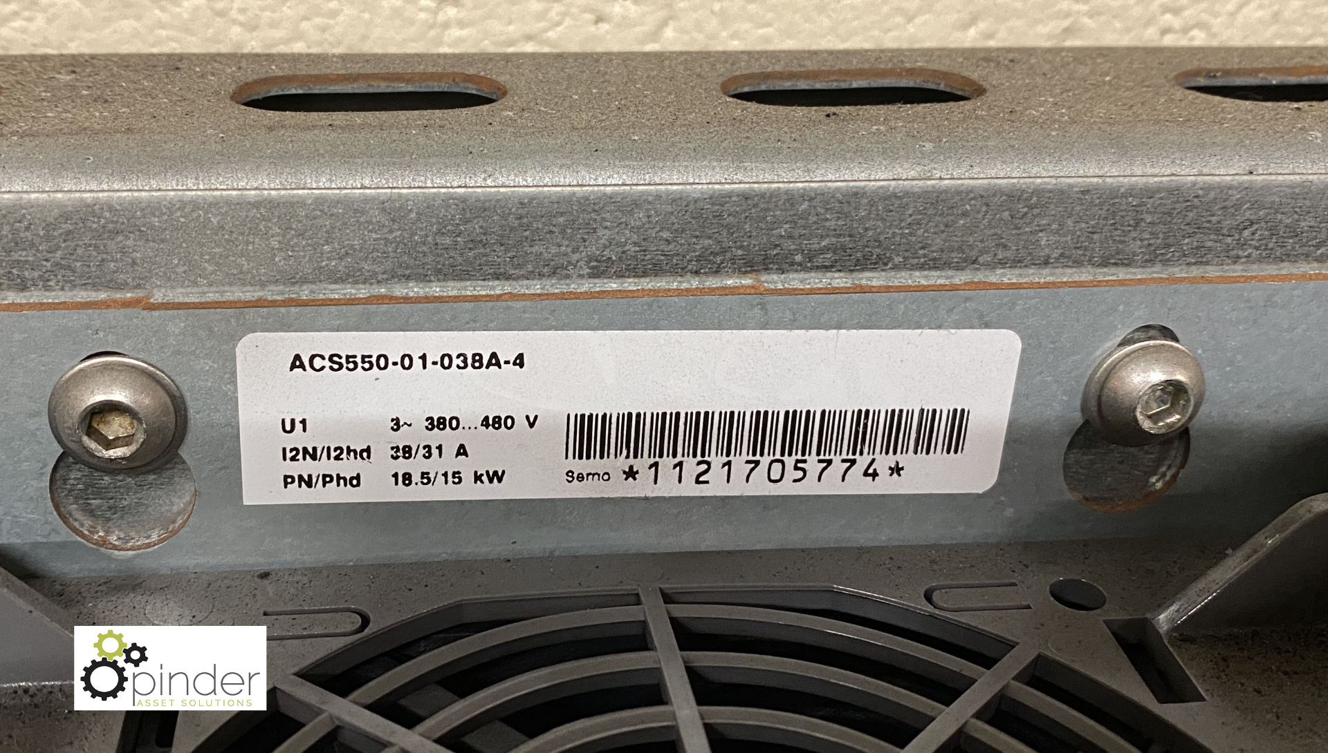 ABB ACS550-01-038A-4 Variable Speed Drive, 18.5/15Kw, 38A, IP21 (EY218/0002) (please note there is a - Image 2 of 2