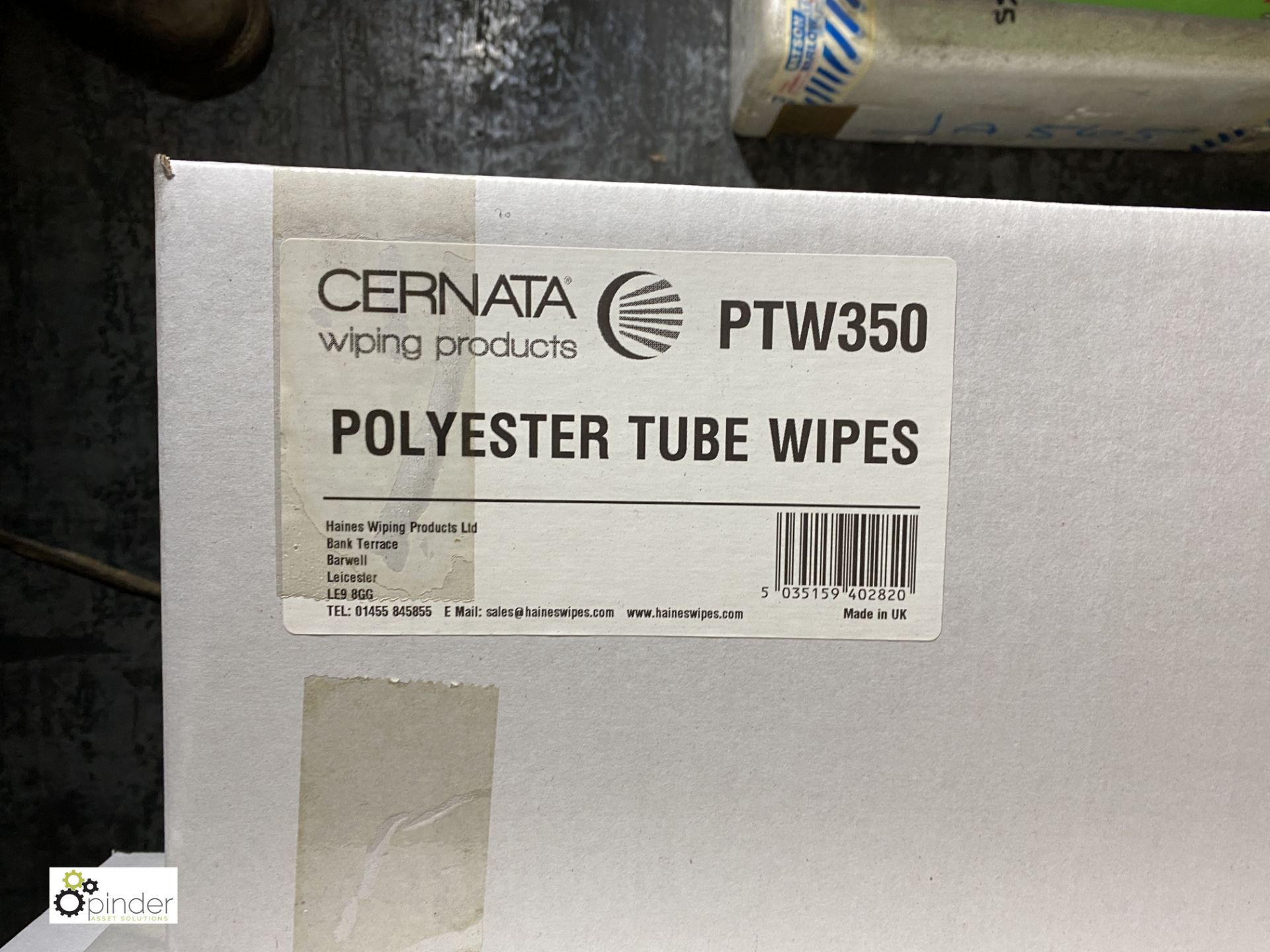 8 boxes Cernata PTW350 Polyester Tube Wipes, to pallet (please note there is a lift out fee of £5 - Image 3 of 3