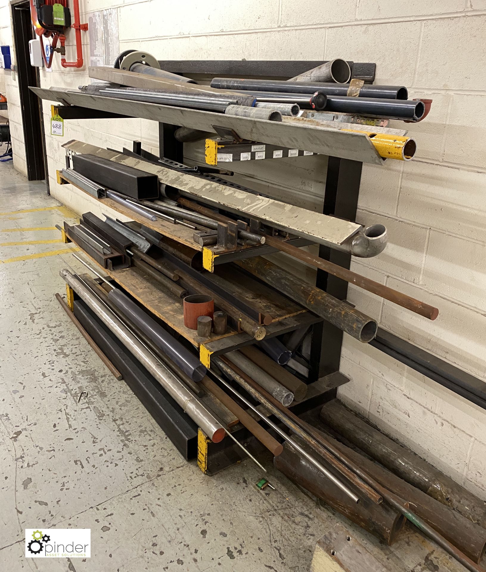 Steel fabricated single sided cantilever 4-tier Ba - Image 3 of 3