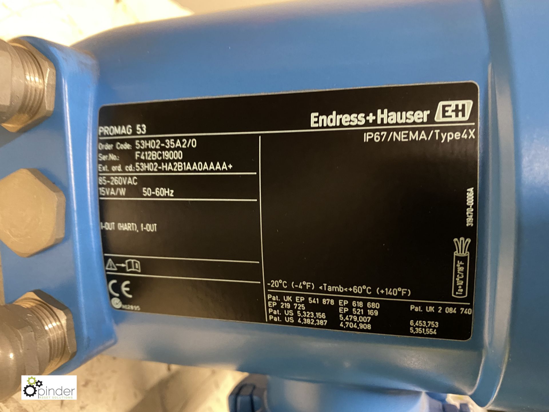 Endress & Hauser Promag H53 53H02-35A2/0, 53H02-HA - Image 3 of 5
