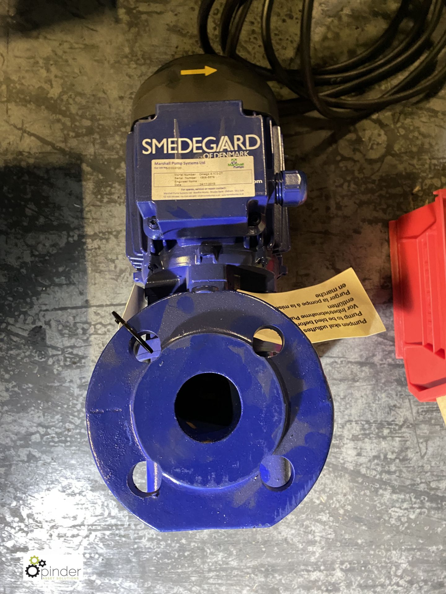 Smedegard Marshall Pumps OMEGA 4-100-2T Pump, with 0.75kw motor, 2860rpm (please note there is a - Image 2 of 3