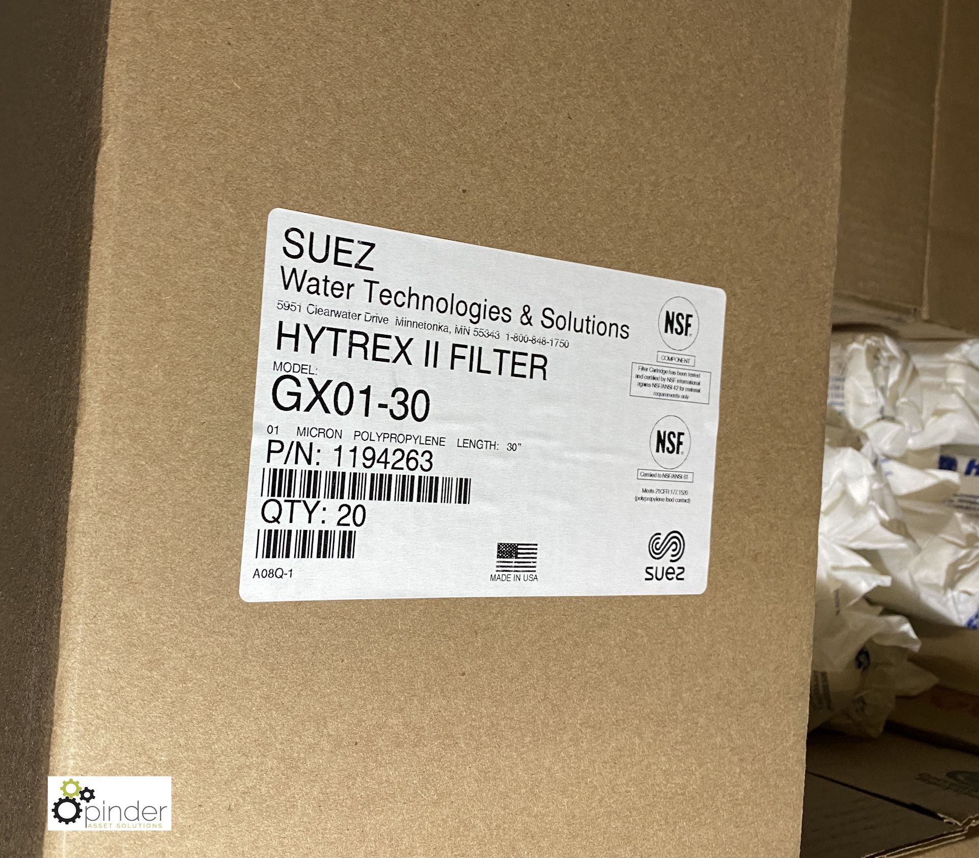 Approx 11 boxes GE Hytrex II GX01-30 Filters, to pallet (please note there is a lift out fee of £5 - Image 3 of 3