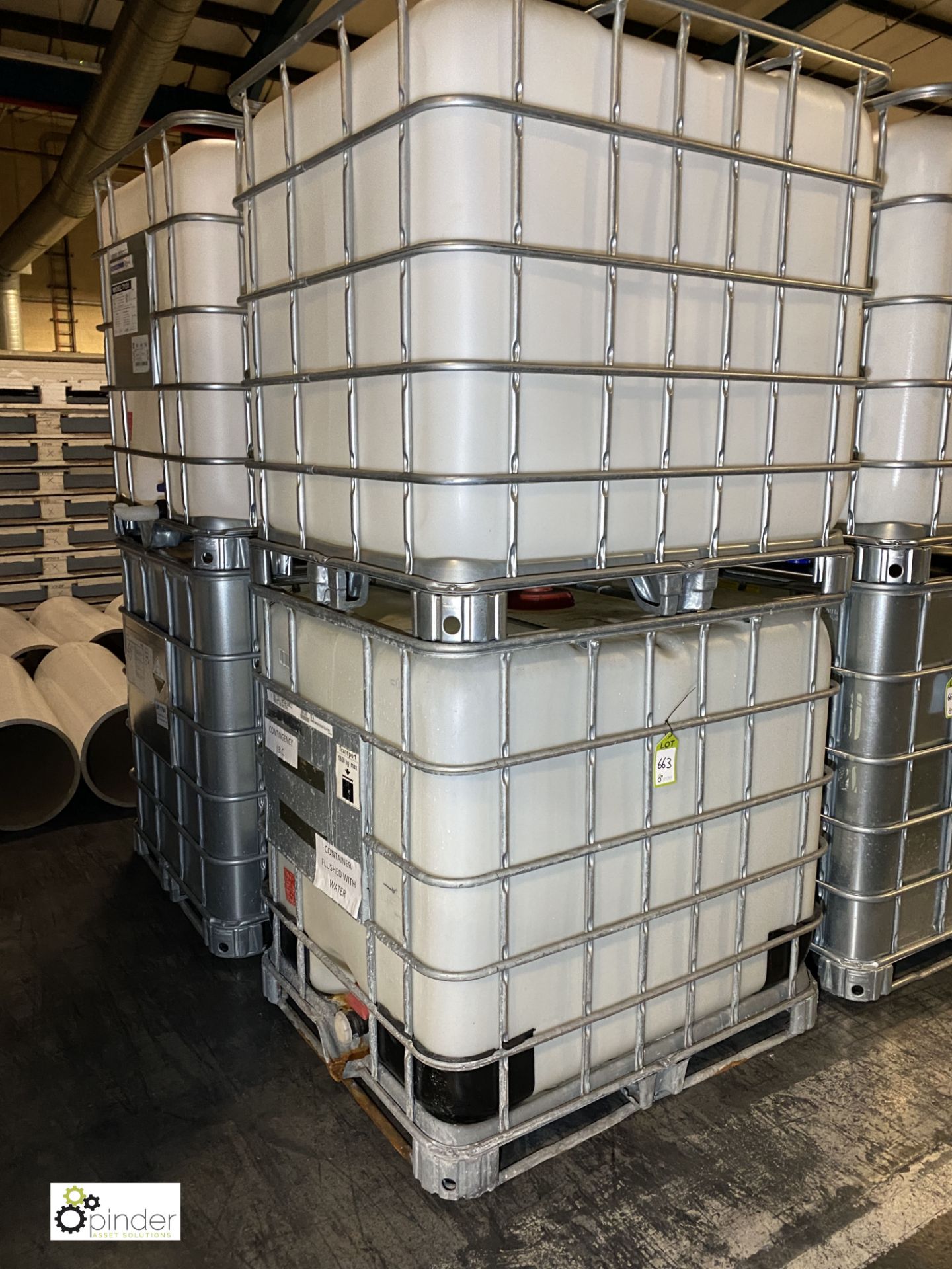 4 IBCs (please note there is a lift out fee of £10 plus VAT on this lot)