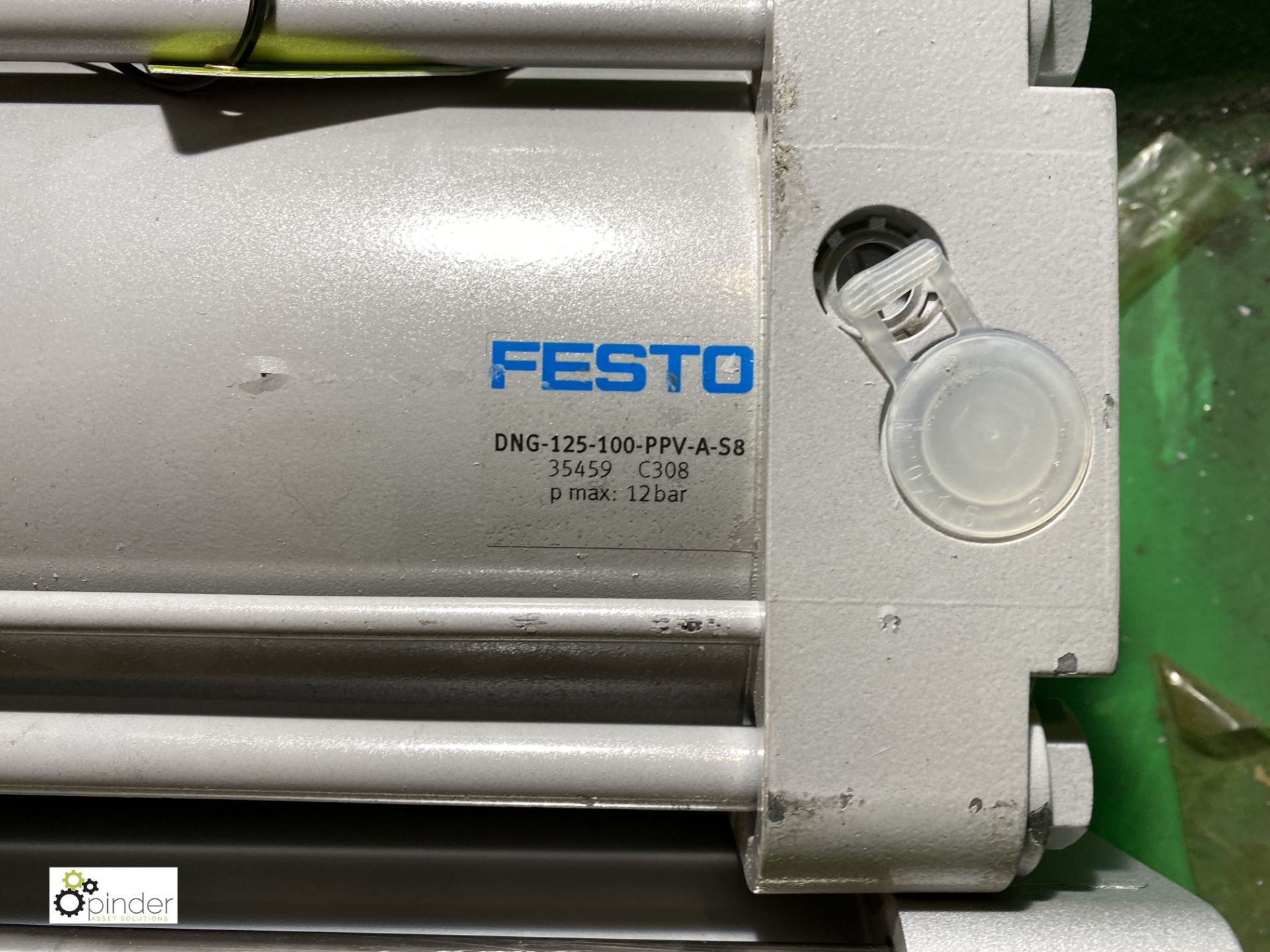 2 Festo DNG-125-100-PPV-A pneumatic Cylinders (please note there is a lift out fee of £5 plus VAT on - Image 2 of 4