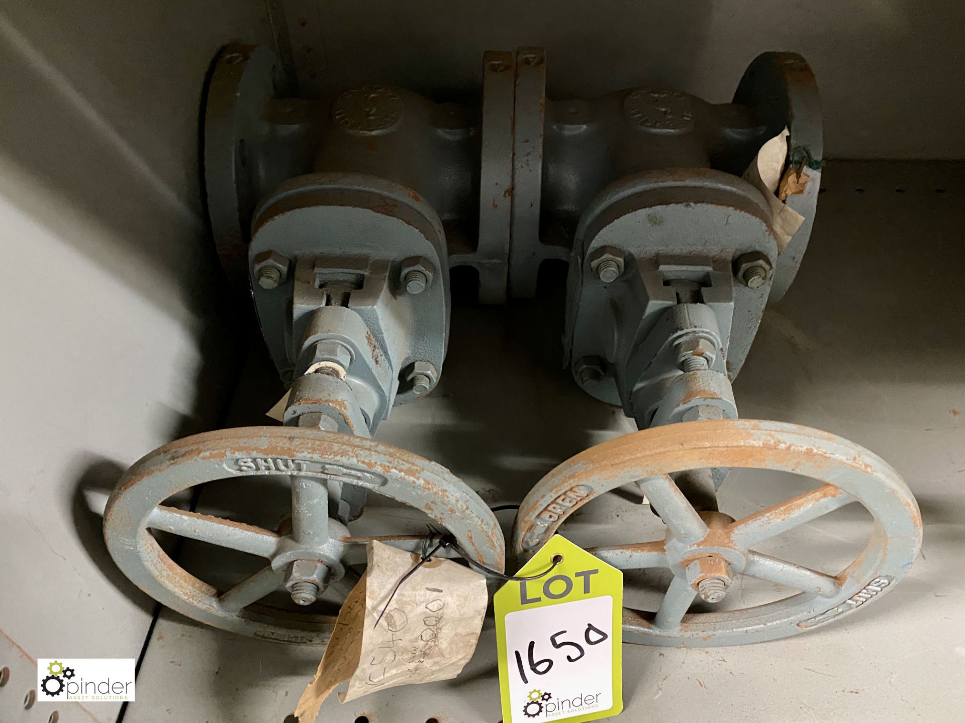 2 manually operated Hattersley Gate Valves, 3in, flanged, Cast Iron body (VC540) (please note - Image 2 of 2