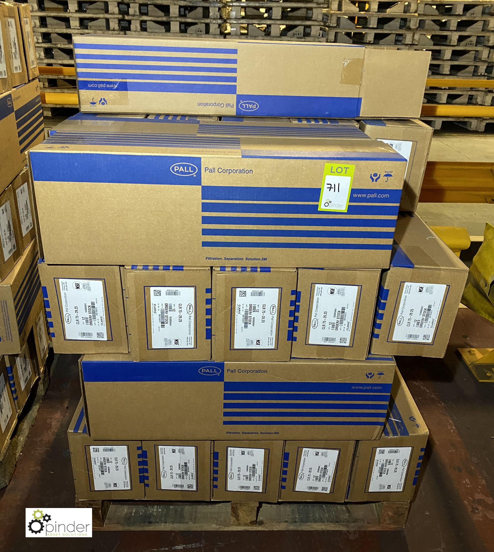 Approx 25 boxes Pall Corporation CLR75 Filters, 29.25in, to pallet (please note there is a lift