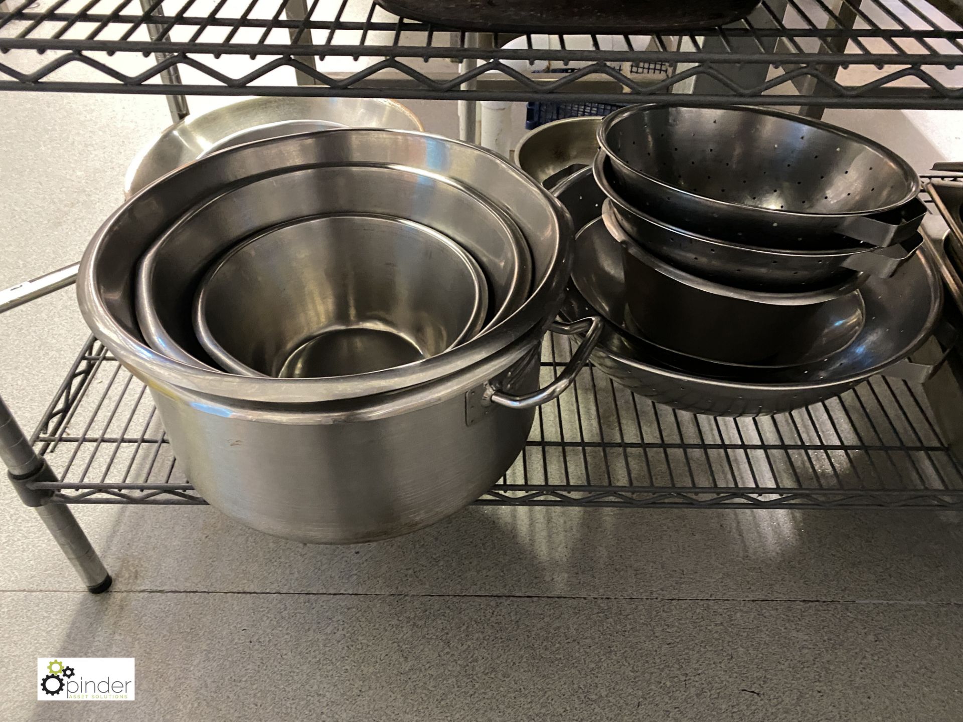 Large quantity Cooking Pots, Oven Trays, Utensils, etc, to rack (located in Kitchen) - Image 9 of 10