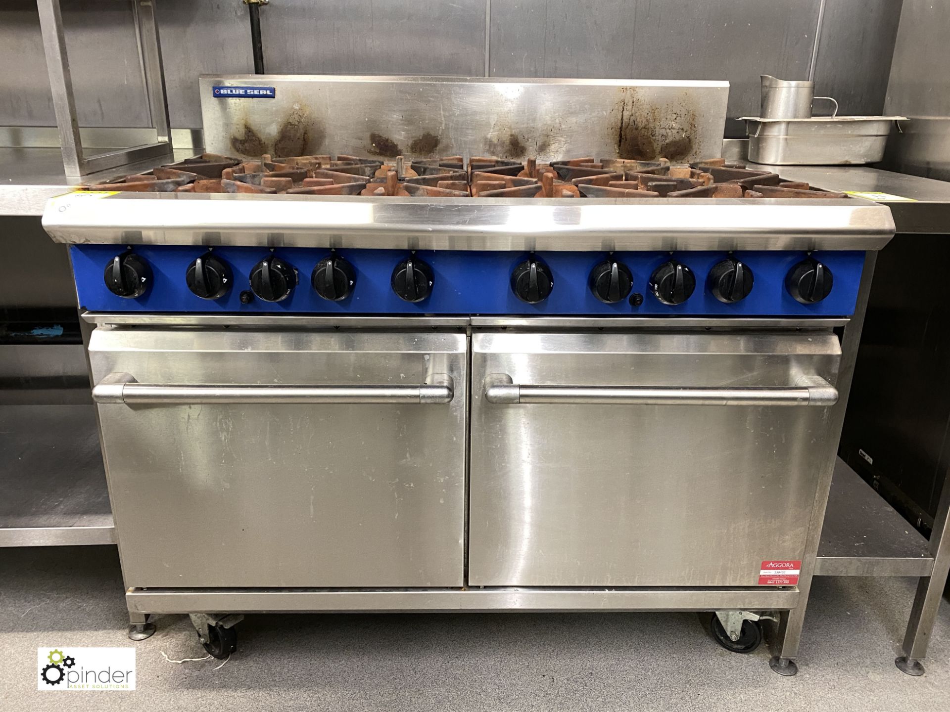 Blue Seal stainless steel gas fired 8-burner double Oven, 1200mm wide (located in Kitchen) - Image 2 of 4