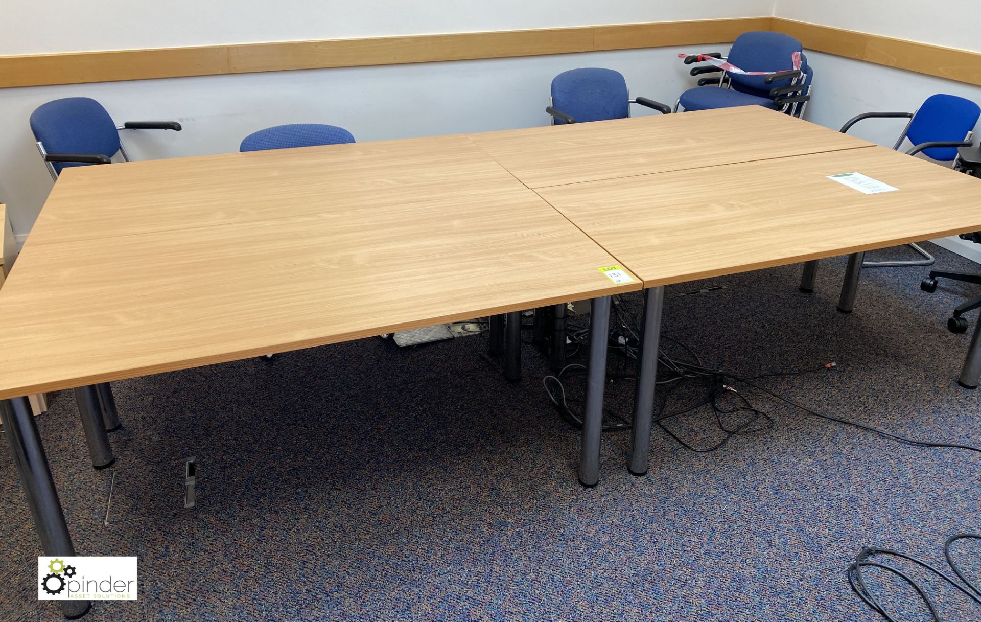 4 light oak Meeting Tables, 1600mm x 800mm (located in First Floor Meeting Room 20)