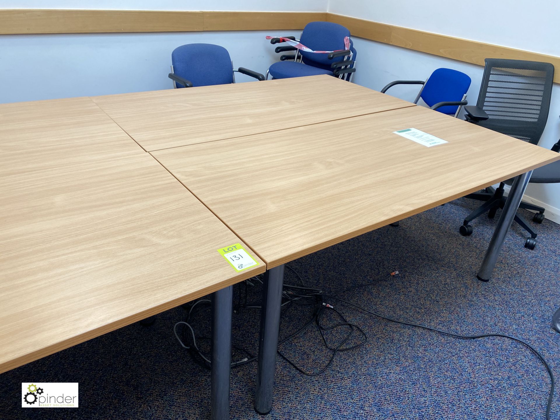 4 light oak Meeting Tables, 1600mm x 800mm (located in First Floor Meeting Room 20) - Image 3 of 3