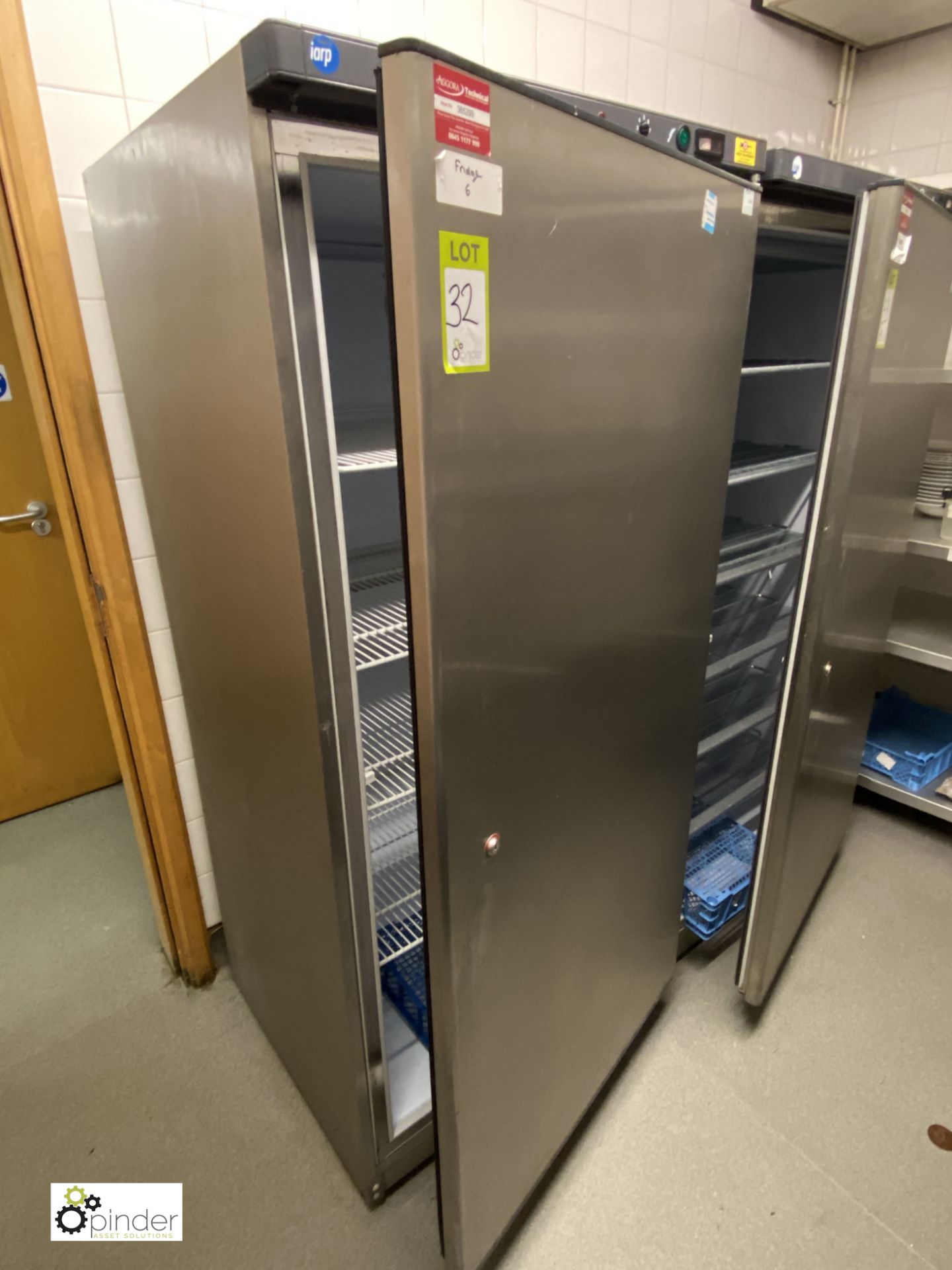 Iarp ABX500N stainless steel single door Commercial Fridge (located in Kitchen)