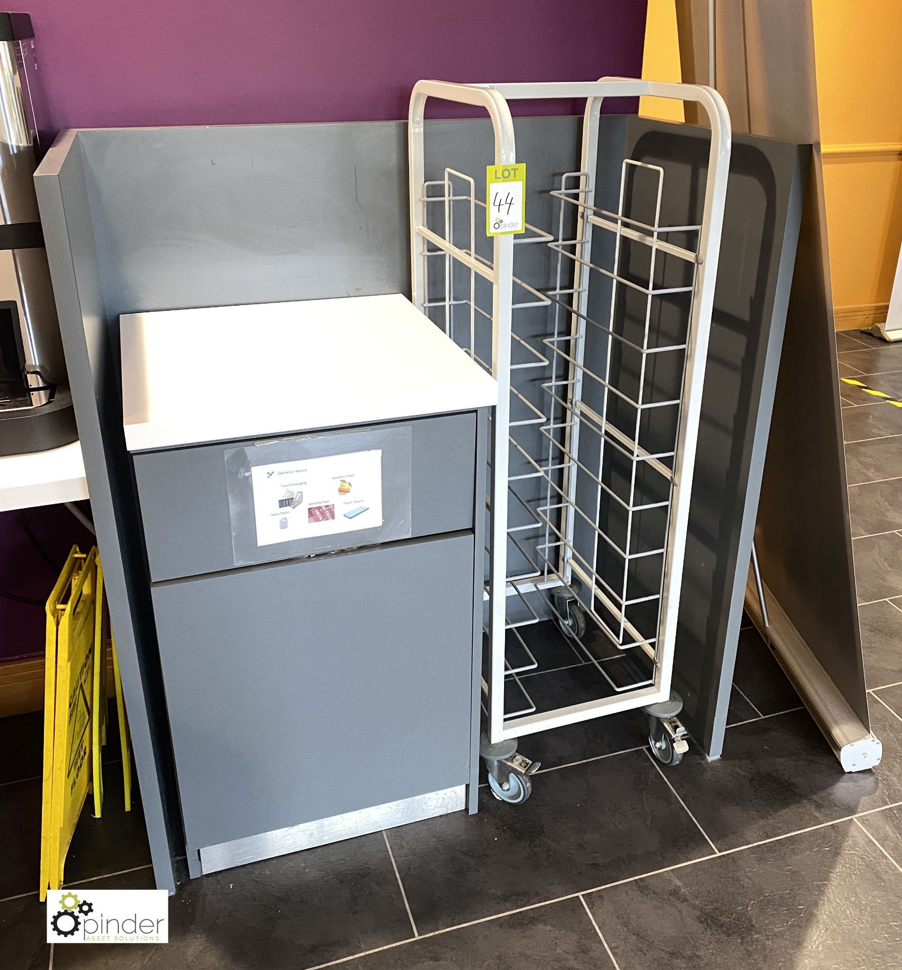Waste Station comprising bin cupboard, mobile tray trolley and housing (located in Restaurant) - Image 2 of 2