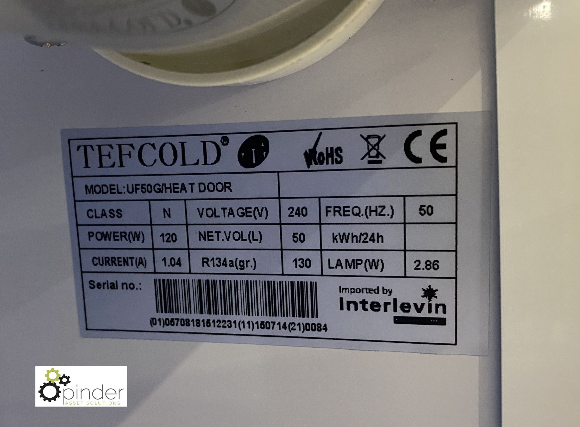 Tefcold UF50G counter top Freezer, 240volts, with key (located in Restaurant) - Image 3 of 3