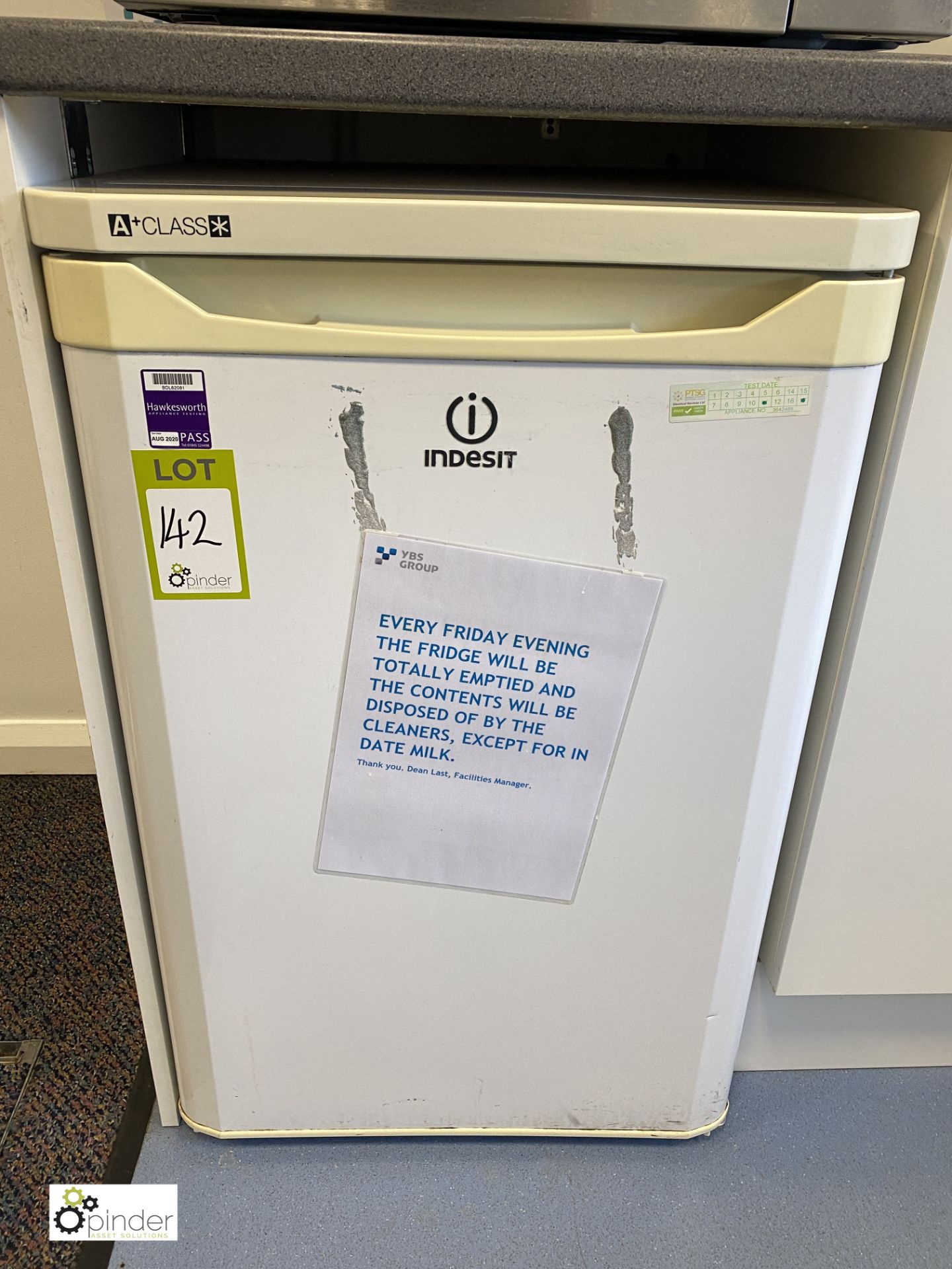 Indesit under counter Fridge (located in First Floor Contact Centre)