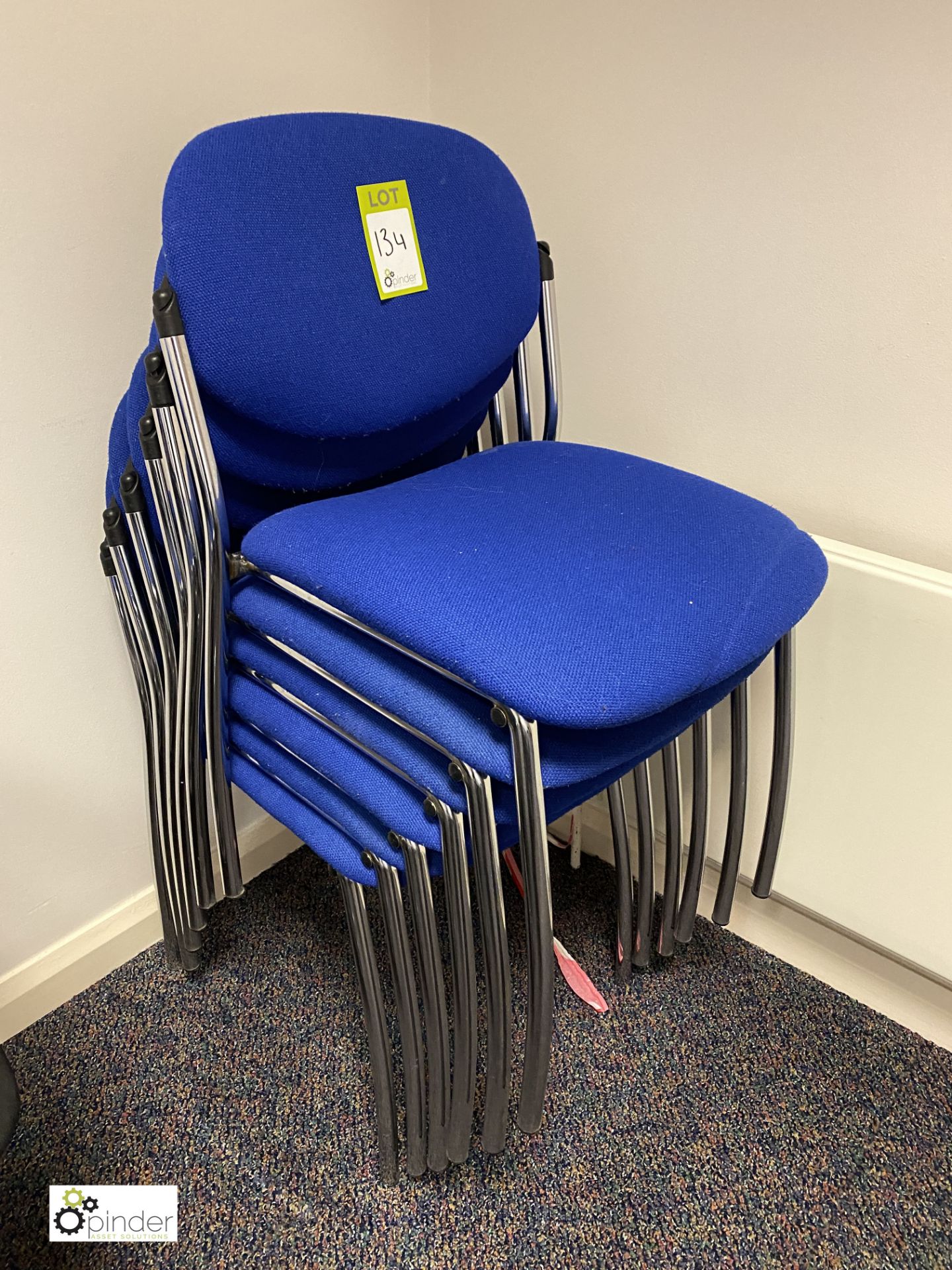 6 tubular framed upholstered Meeting Chairs (located in First Floor Meeting Room 6)