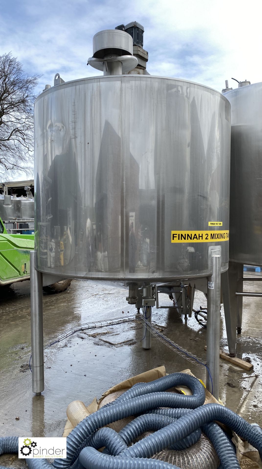 Prominox type MV stainless steel vertical Tank, 5000litres, approx. 1900mm diameter x 1500mm tall, - Image 5 of 6