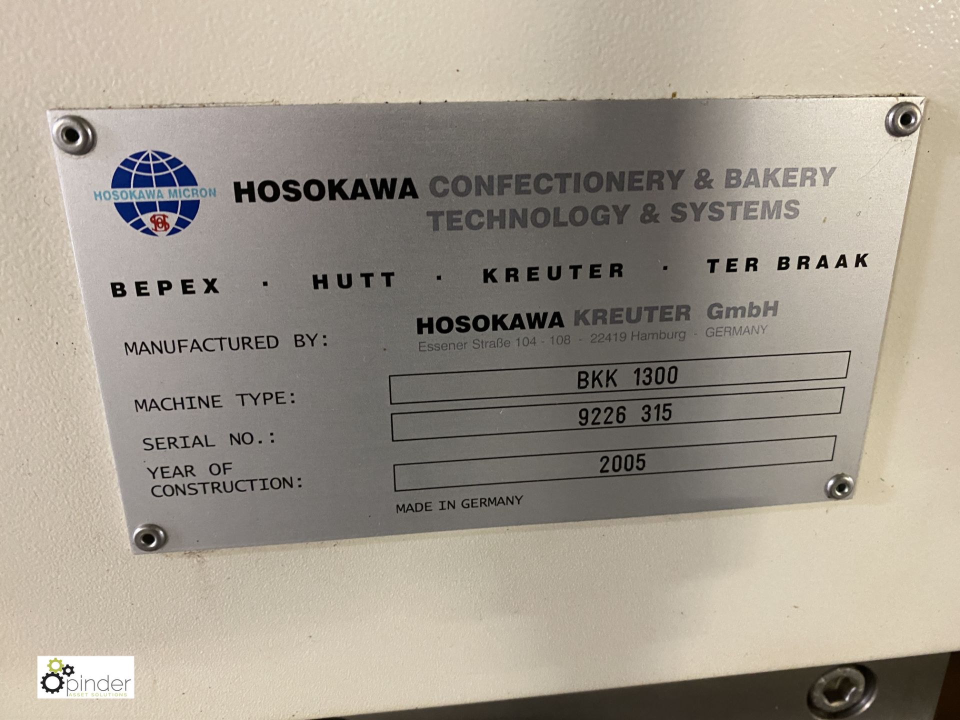 Cooling Tunnel with Hosakawa Kreuter BKK1300 cooling unit, year 2015, top and bottom cooling, - Image 12 of 15