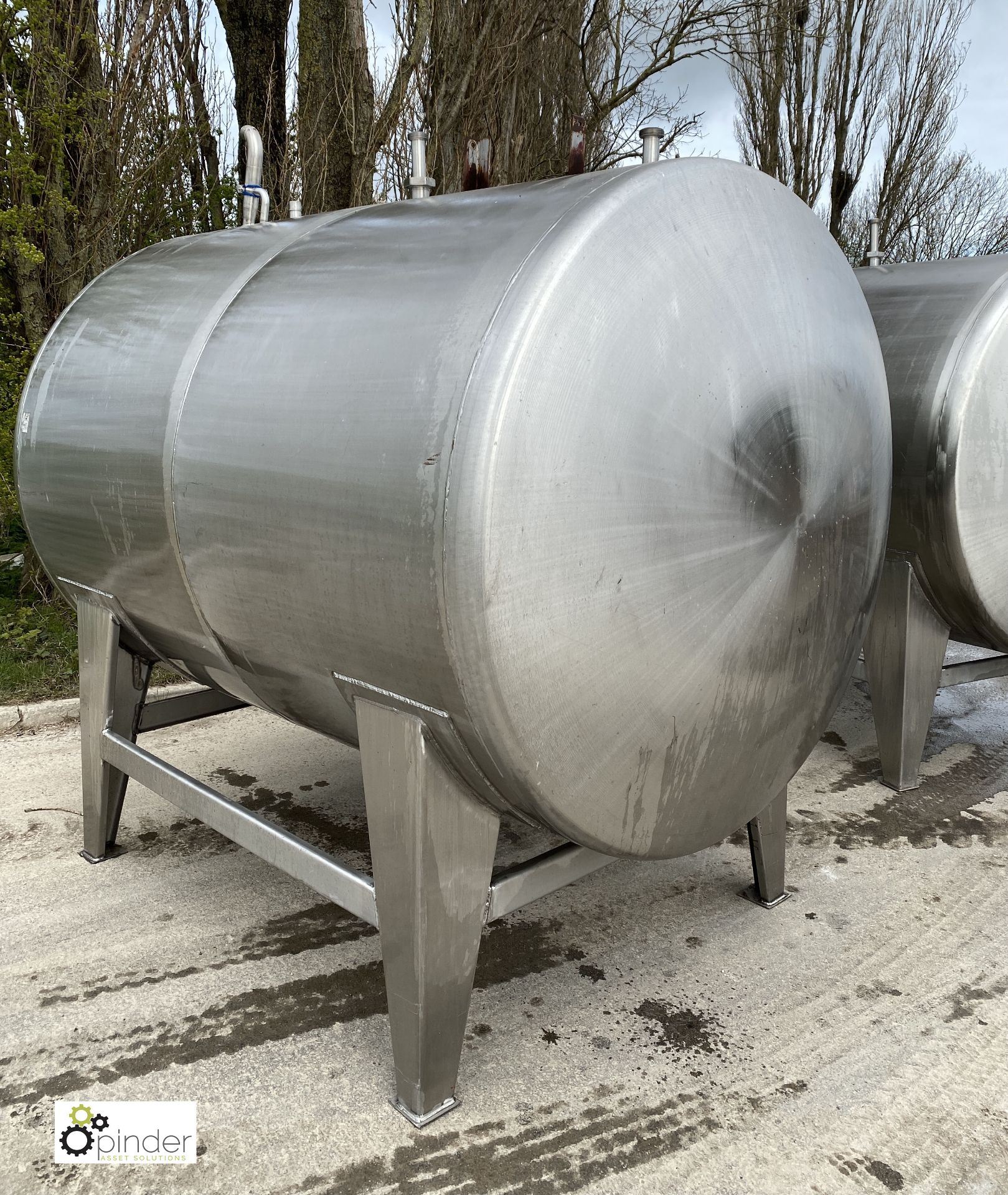 Stainless steel Tank, 1500mm diameter x 2100mm length (location: Croxton) (please note there is a - Image 3 of 7