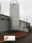 Stainless steel heated and insulated Tank, 2900mm diameter x 7300mm tall (location: Croxton) (please