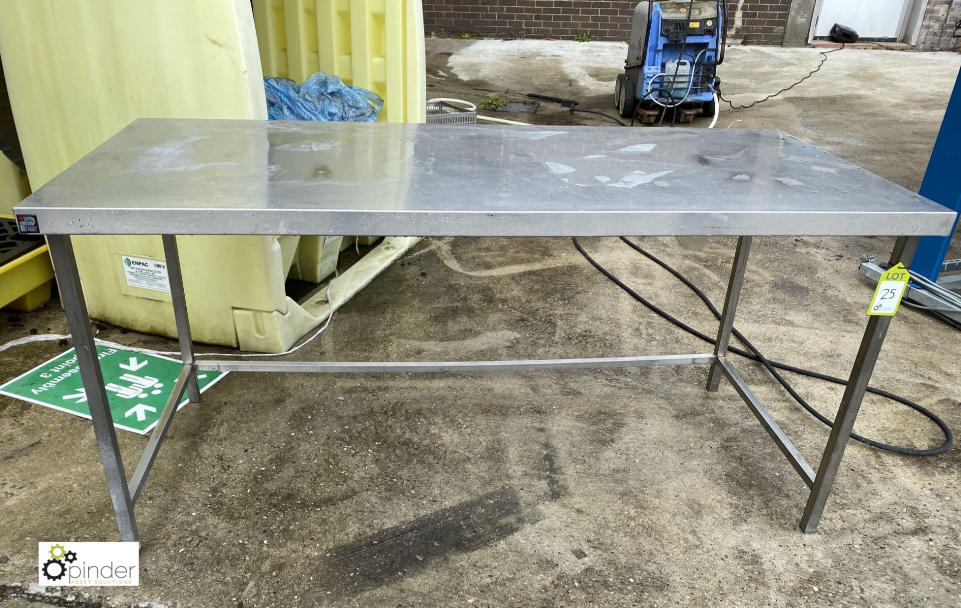 Parry stainless steel Preparation Table, 1800mm x 800mm (please note there is a lift out fee of £5