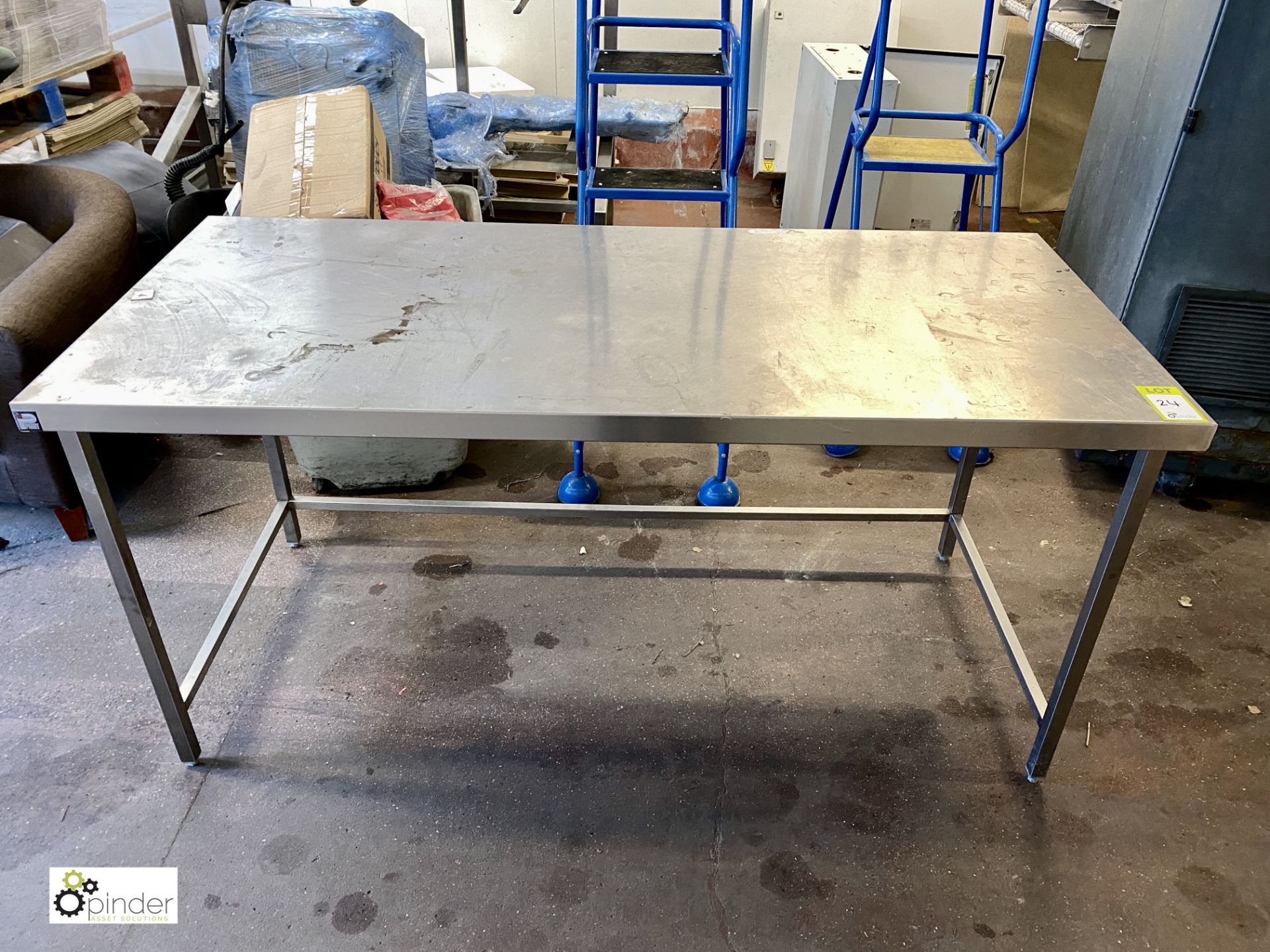 Stainless steel Preparation Table, 1800mm x 800mm (please note there is a lift out fee of £5 plus - Image 3 of 3