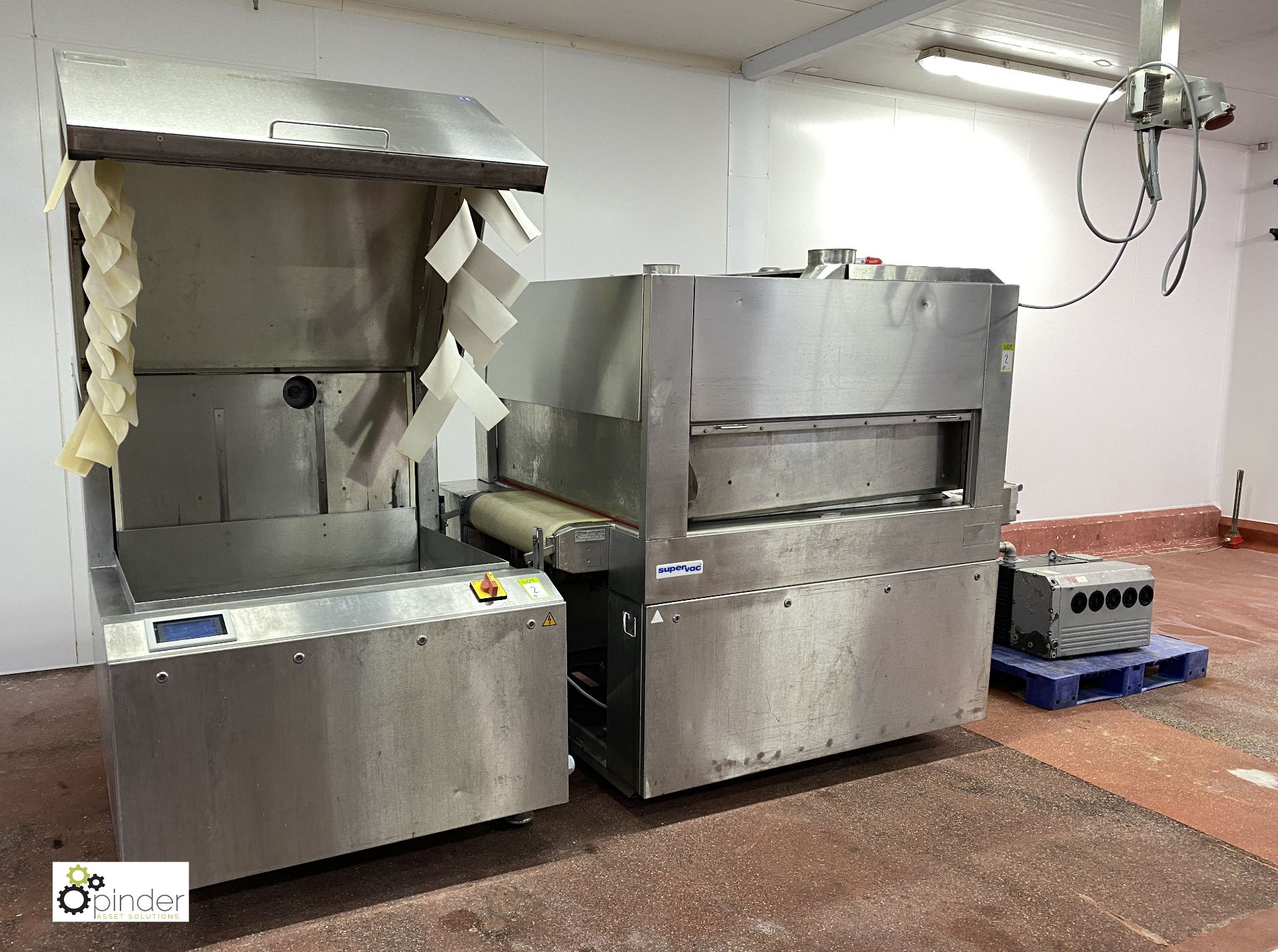 Supervac GK842B Belt Vacuum Chamber Packaging Machine, year 2009, serial number 209009, 400volts, - Image 2 of 9