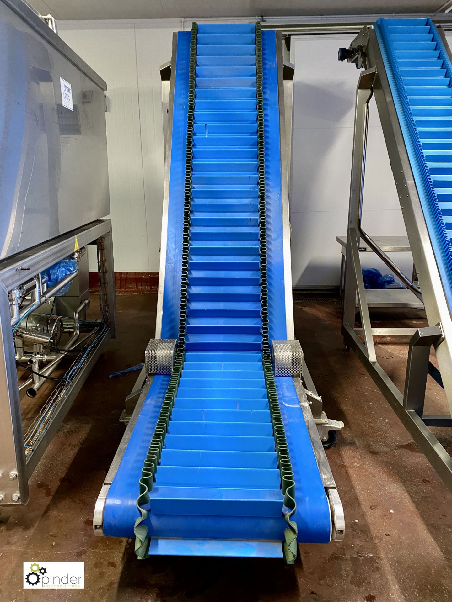 West Country Conveyors stainless steel mobile Swan Neck Conveyor, 480mm belt width, 2700mm full - Image 2 of 7