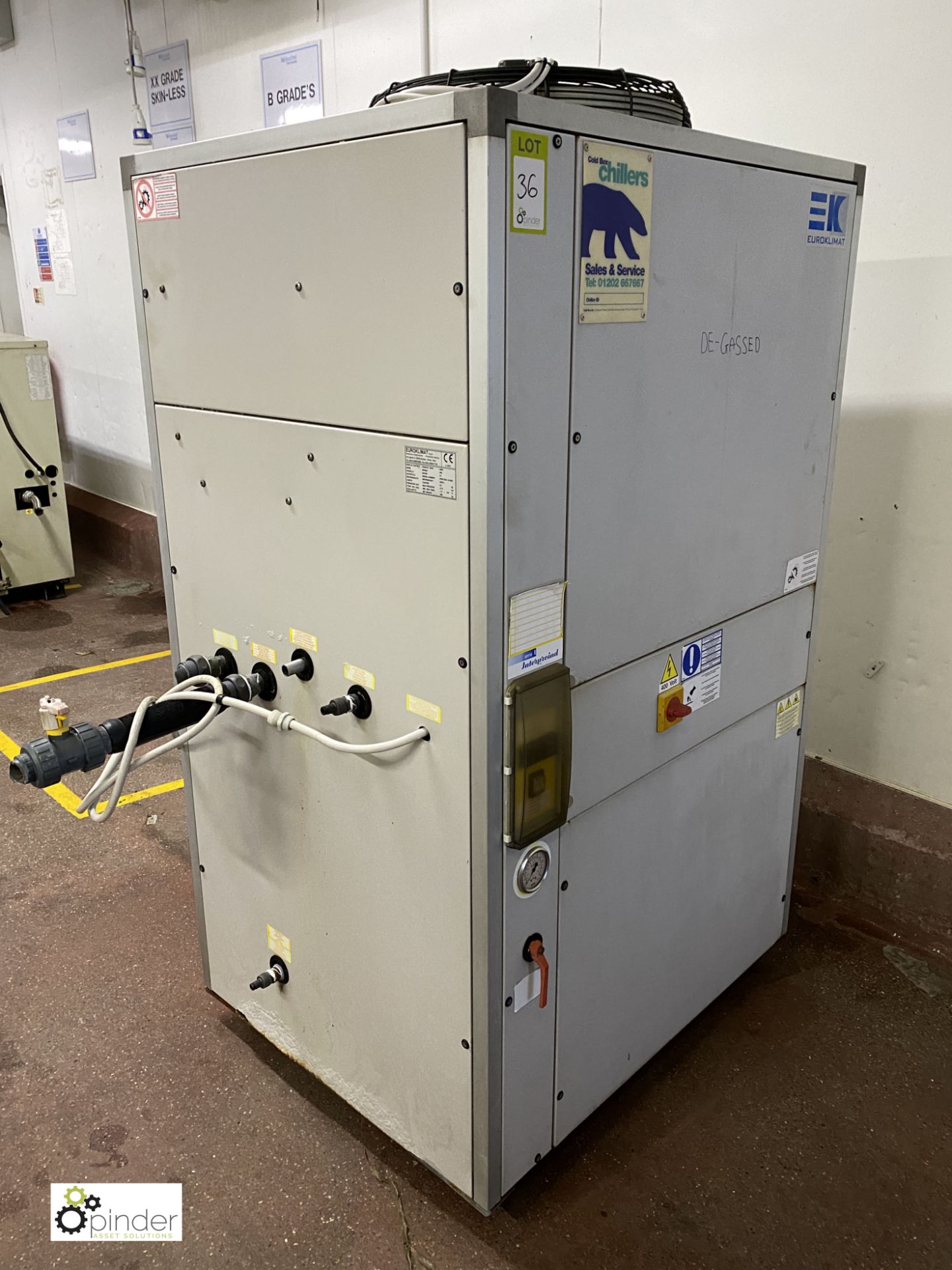 Euroklimat Series IPE 31 Chiller, refrigerant R407C, year 2005, serial number IPEST0031-A166E ( - Image 3 of 5