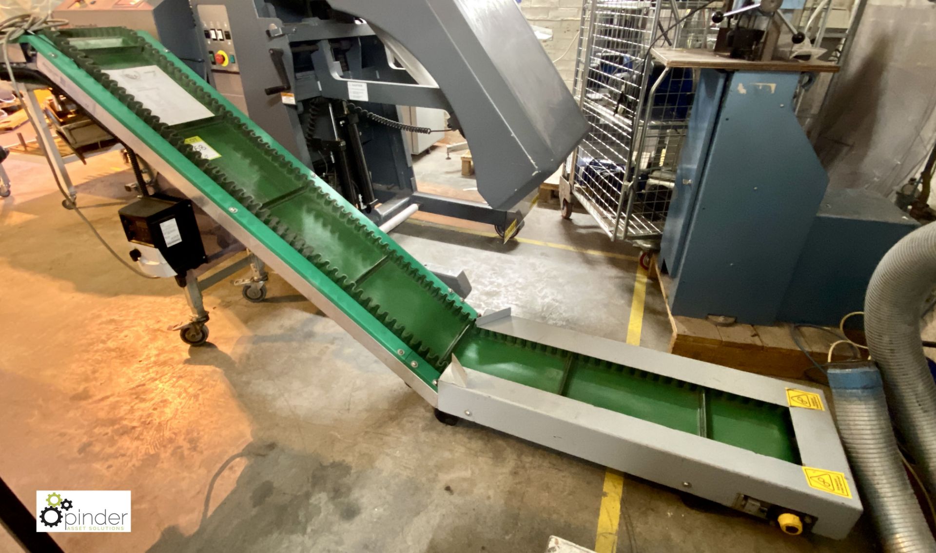 Busch KF145-80 Waste Removal Conveyor, 220mm belt width, max height 1100mm (please note there is a - Image 2 of 8