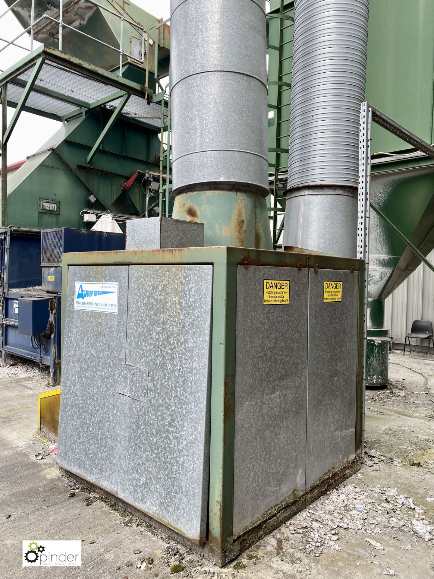 Waste Paper Extraction System comprising 2 Chopper fans, Heaton Green dust extraction unit, - Image 8 of 11