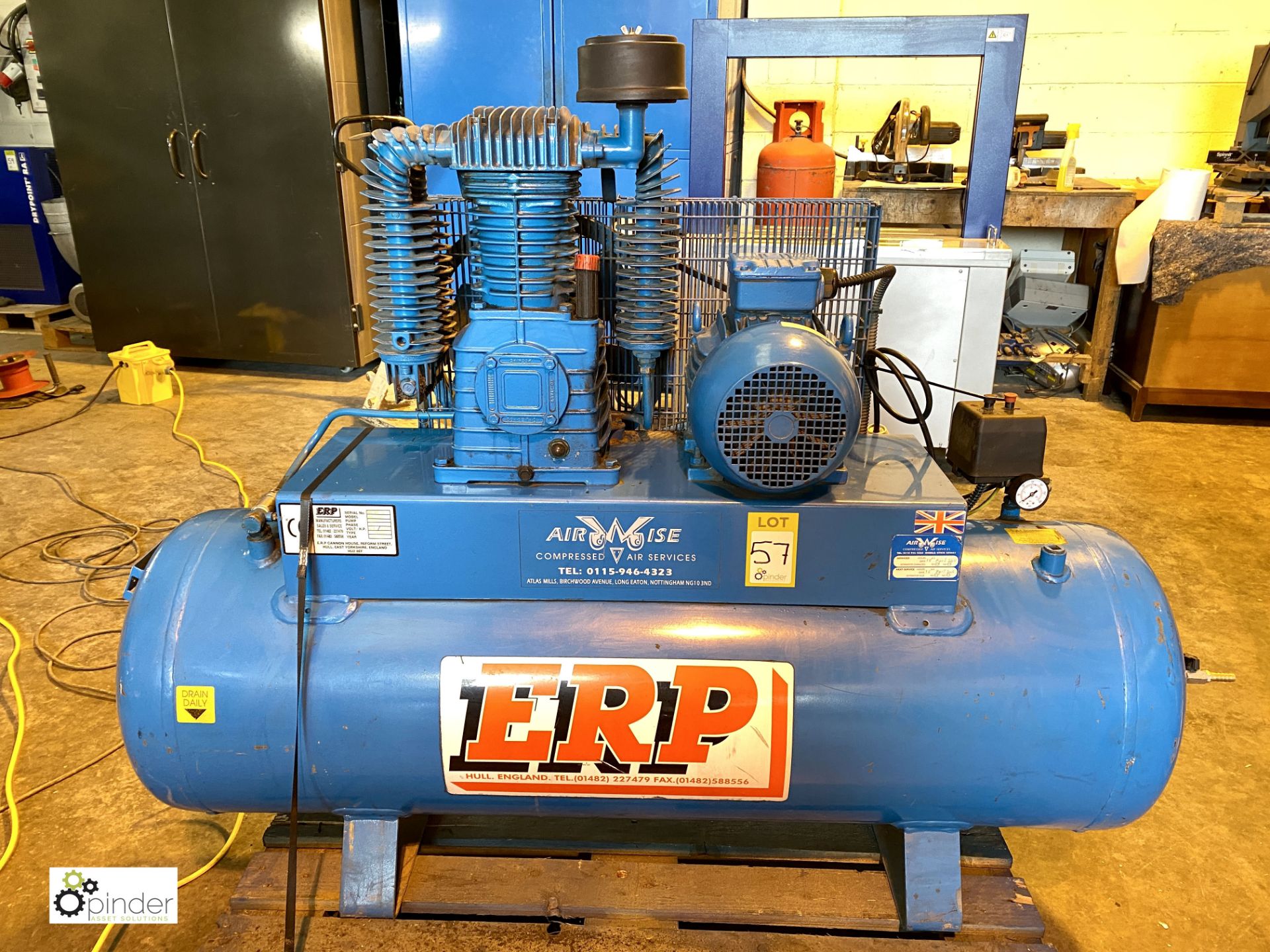 ERP A30.250 receiver mounted Air Compressor, 11bar max working pressure, 415volts (please note there