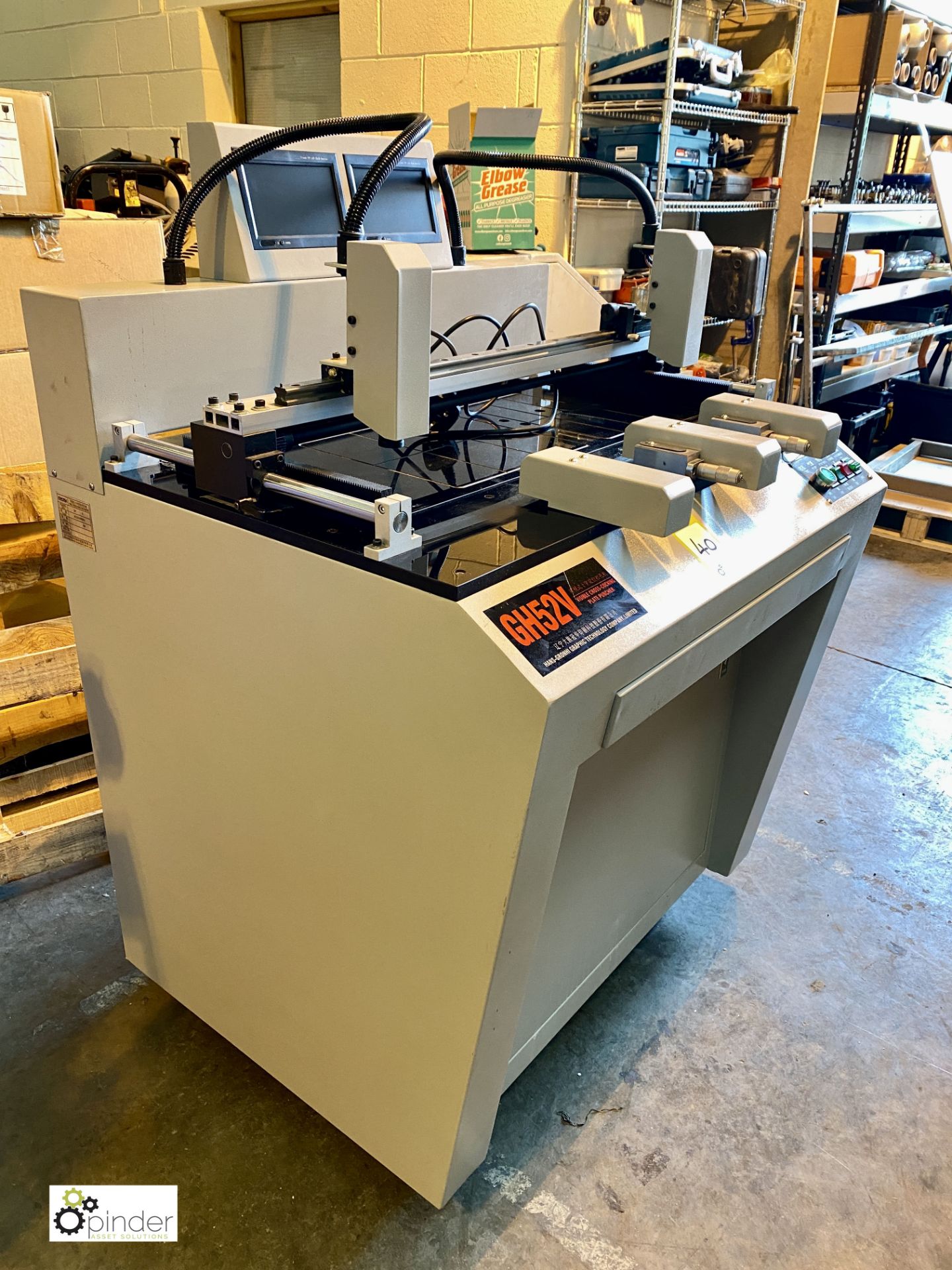 Gronhi GH52V Cross Locking Auto Plate Punch, 240volts, year 2011 (please note there is a lift out - Image 3 of 10