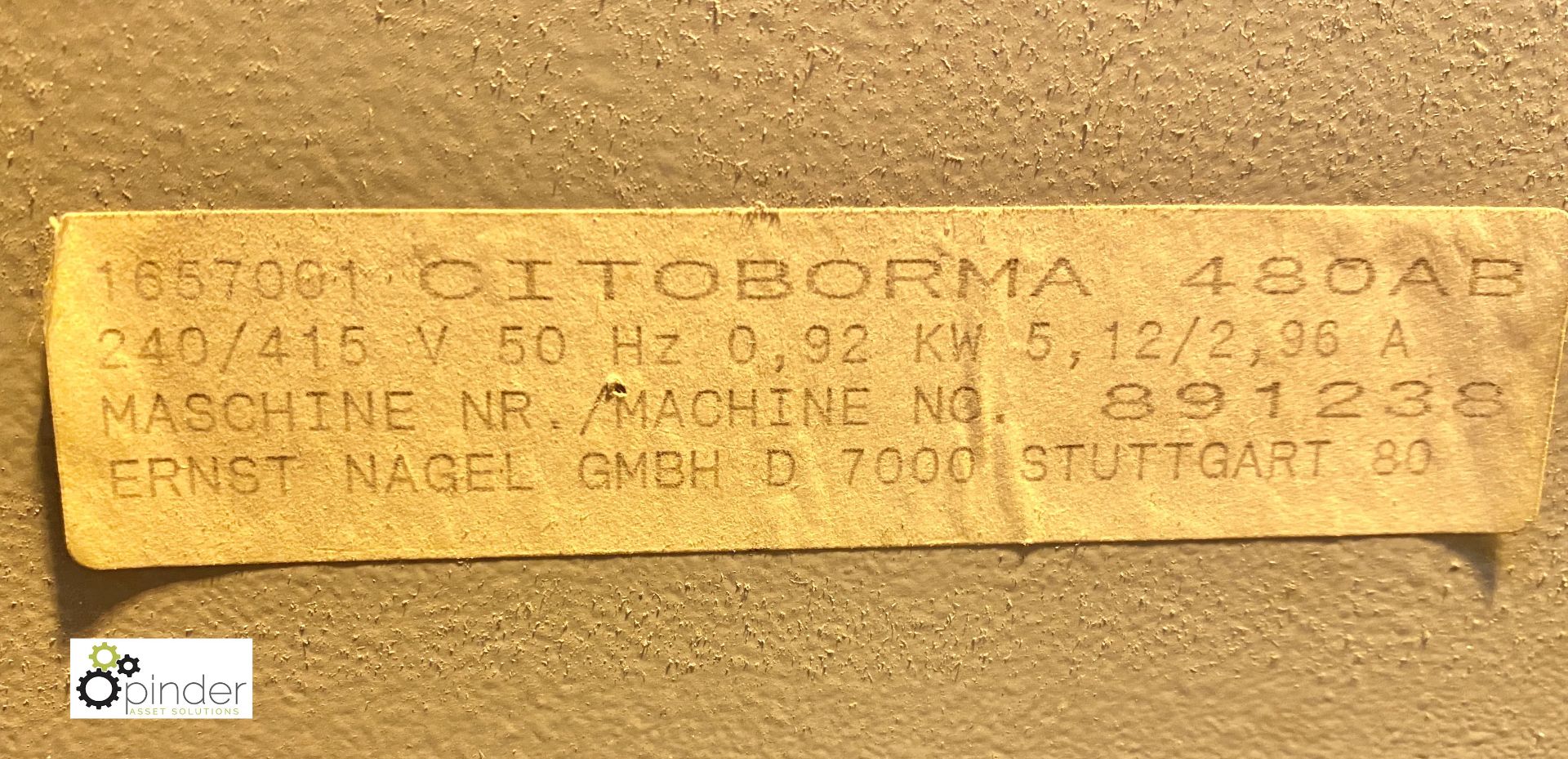 Citoborma 480AB 4-spindle Paper Drill, serial number 891238, 415volts (please note there is a lift - Image 5 of 5