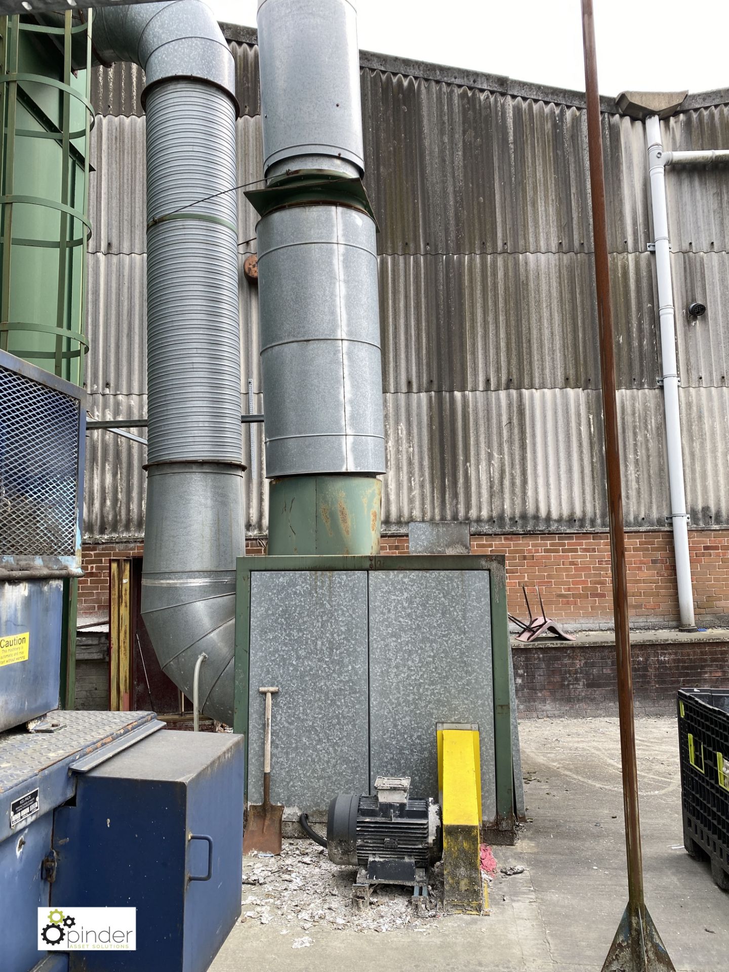 Waste Paper Extraction System comprising 2 Chopper fans, Heaton Green dust extraction unit, - Image 5 of 11