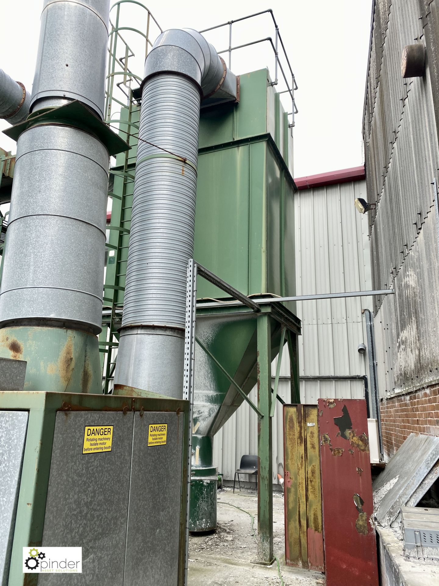 Waste Paper Extraction System comprising 2 Chopper fans, Heaton Green dust extraction unit, - Image 9 of 11